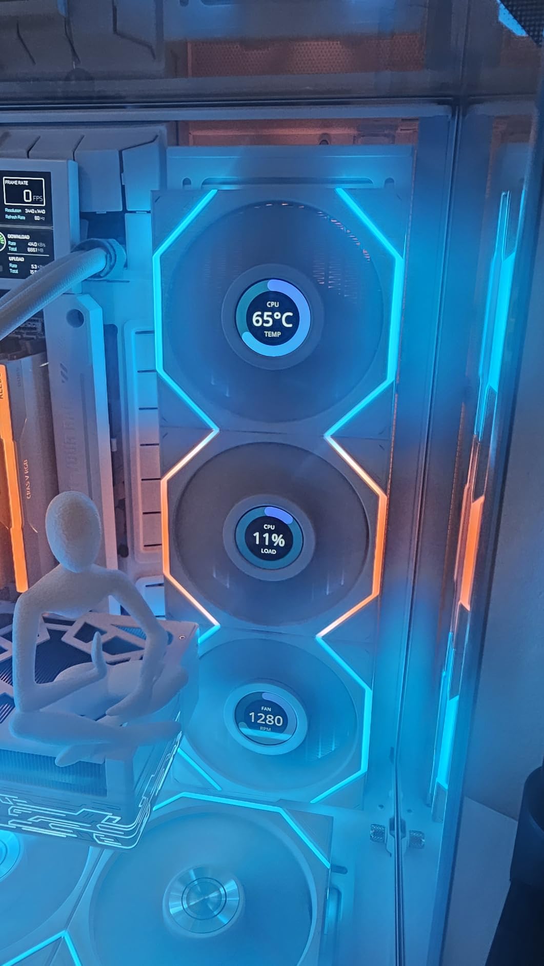 Lian Li UNI Fan SL LCD Wireless 120mm ARGB Fan - Single Pack - 1.6