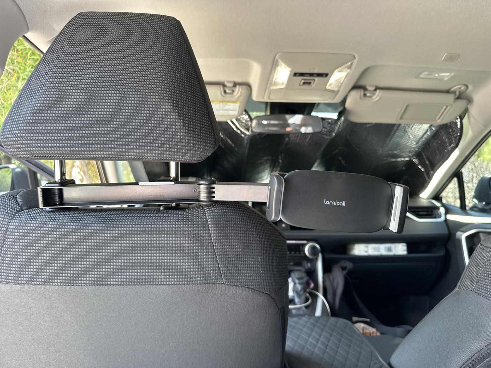 Lamicall Car Headrest Tablet Holder - [Lockable] [3 in 1 Extension Arm] Upgrade Tablet Mount for Car Backseat, Gifts Road Trip Essentials for Kids, for iPad Pro, Air, Mini, Fire HD, 4.7-13'' Tablets customer photo 1