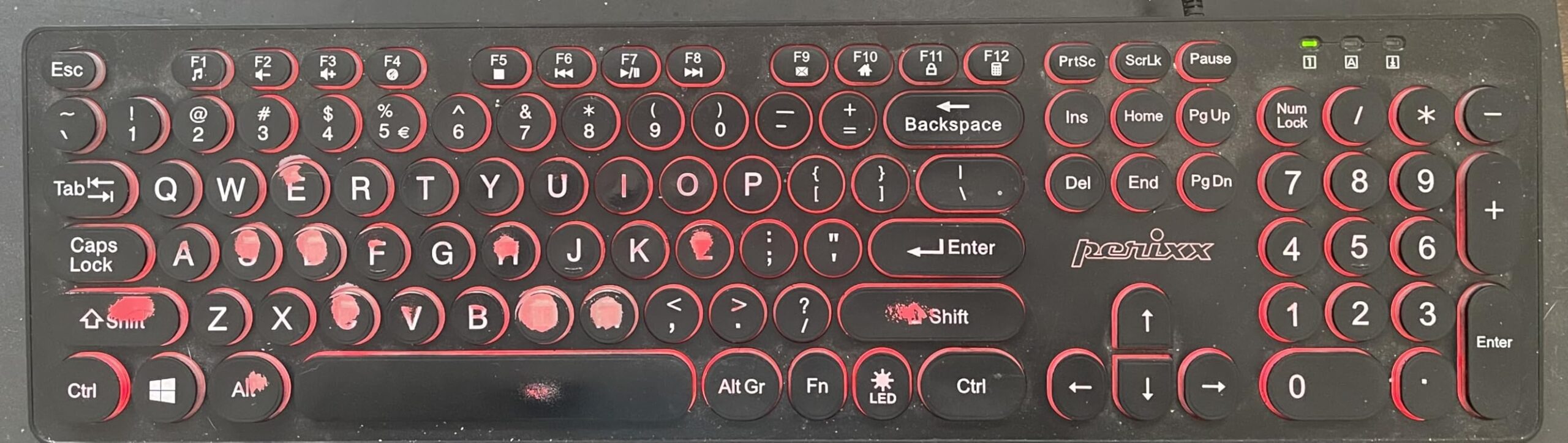 Perixx PERIBOARD-317RGB Wired Backlit USB Keyboard - Big Print Letter with RGB Illuminated LED - US English Layout customer photo 1