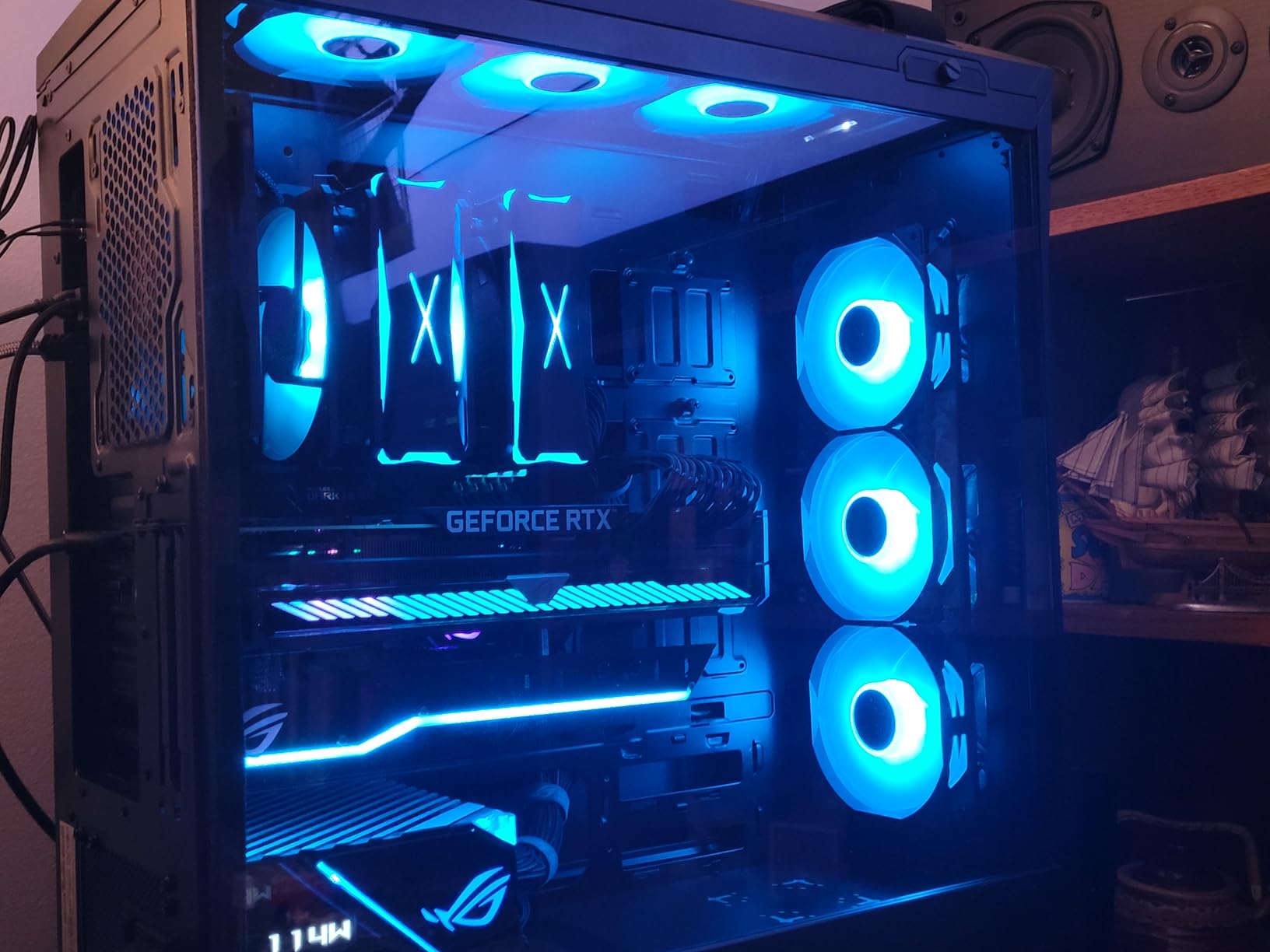 TUF Gaming TR120 ARGB Fan - Black - Triple Pack Higher Cooling Performance Extra-Thick 28mm Fan Frame, Exclusive Double-Layered LED Matrix Design with 16 Addressable RGB LEDs, Aura Sync customer photo 2