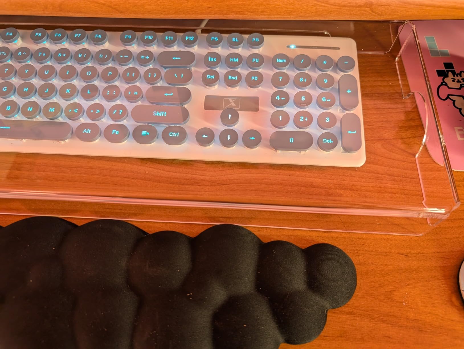 WINFFOR Acrylic Keyboard Cover Protector - Mechanical Keyboard Dust Cover Computer Keyboard Cover Keyboard Protector Fits 17'' Keyboard (Crystal Clear) customer photo 2