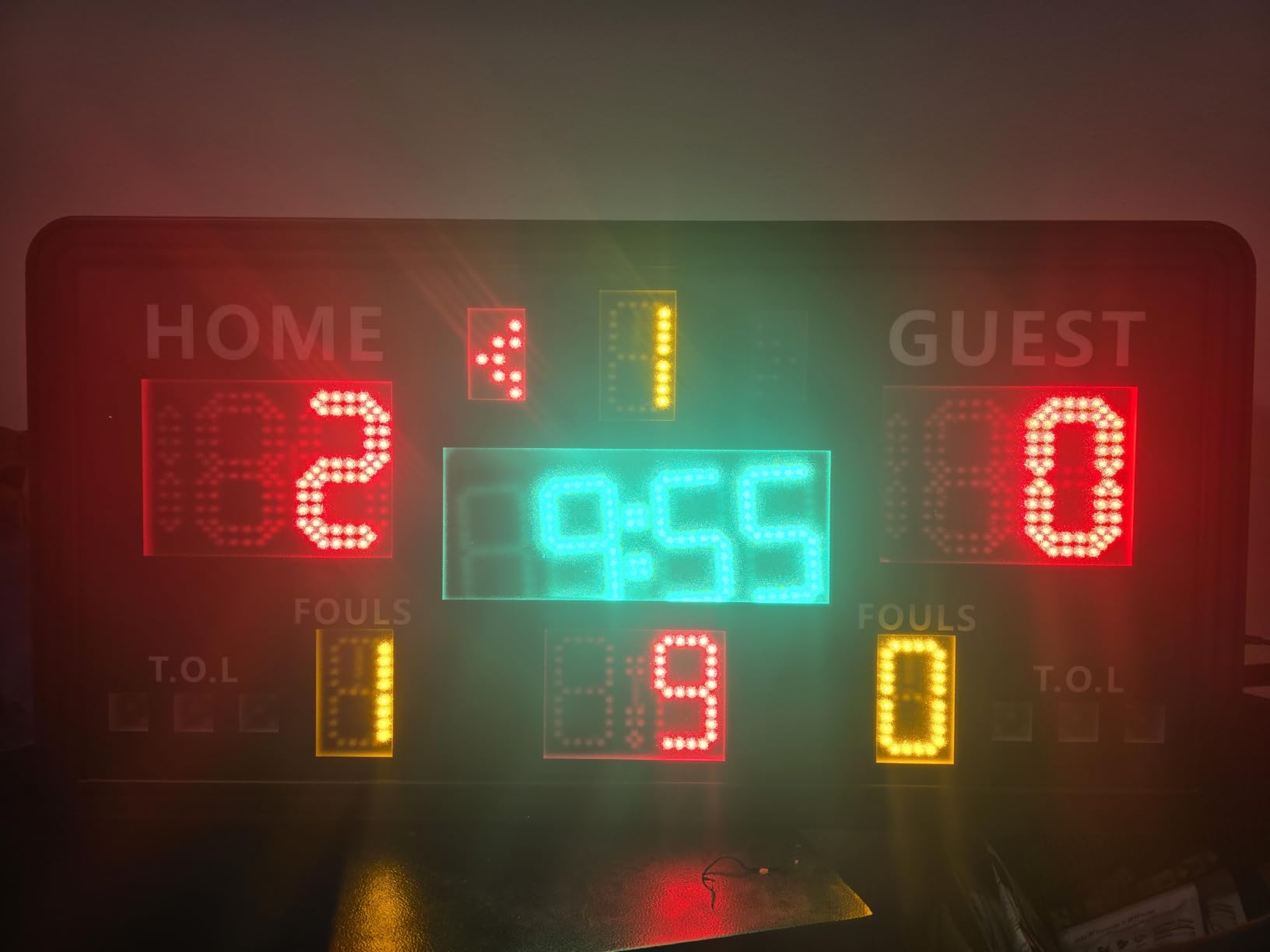 Large Electronic Scoreboard with Remote, Wall-Mounted Digital Scoreboard & Timer, Basketball Shot Clock 14/24 Second & Custom Time, Score Keeper with LED Display, 110dB Loud Buzzer customer photo 1