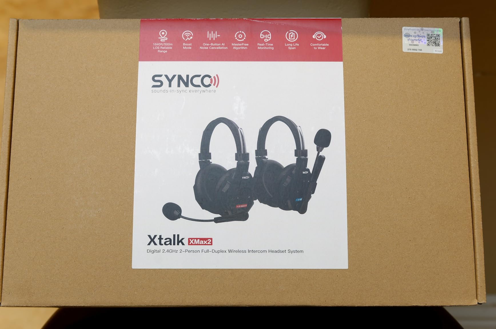 SYNCO Xtalk XMax2 Full-Duplex Wireless Intercom Headset System (2 Headsets), Dual-Ear Noise Isolation, AI Noise Cancellation, Bluetooth, 500m Range for Movie Shoot,Live Show Stage Performance customer photo 1