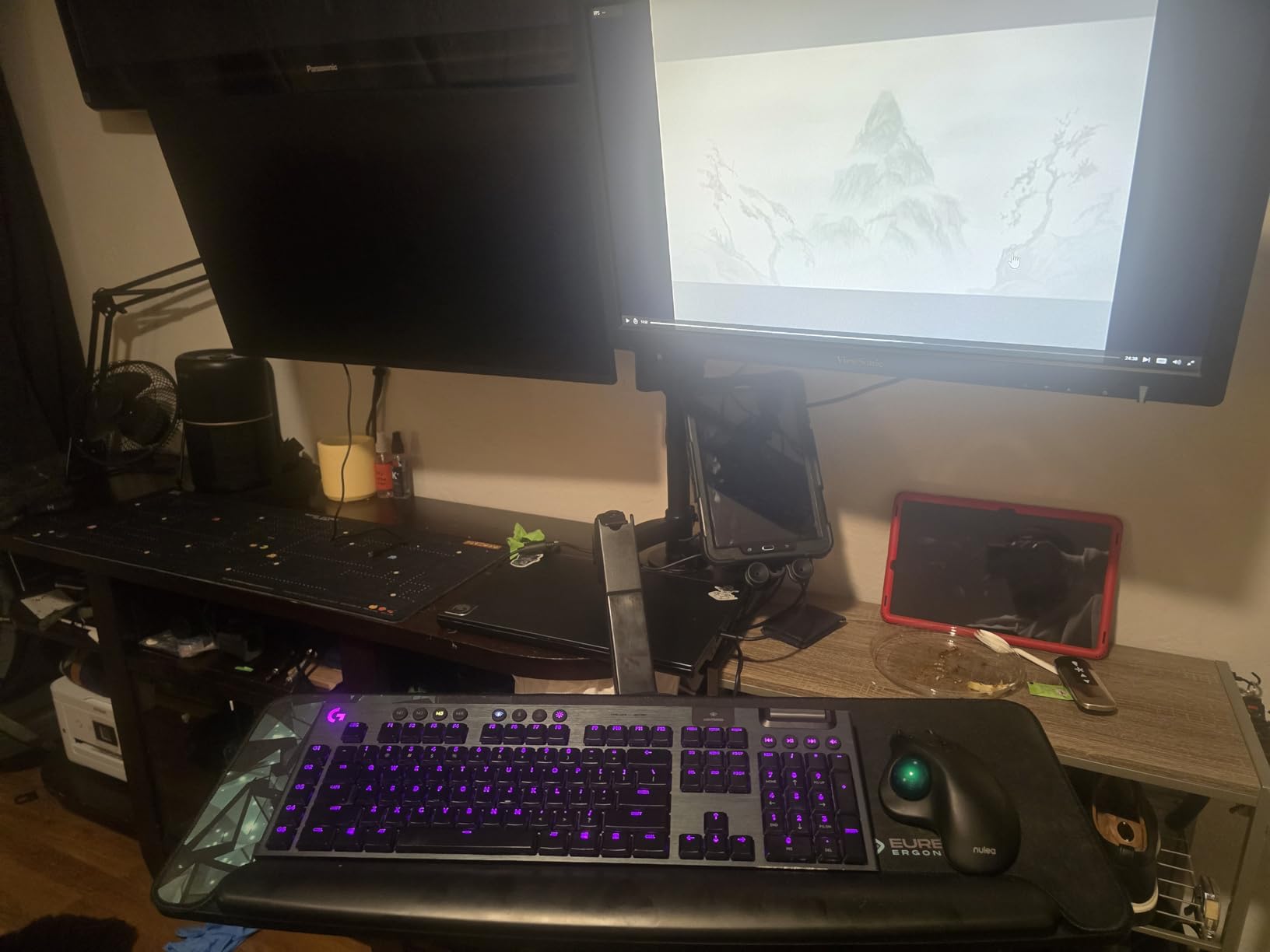 Long Arm Monitor Mount, 13 to 32 inch Computer Desk Mount, Extra Long Adjustable Stand, Hold up to 19.8lbs, Tall Arm with Tilt, Swivel, Rotation, VESA 75/100mm customer photo 1