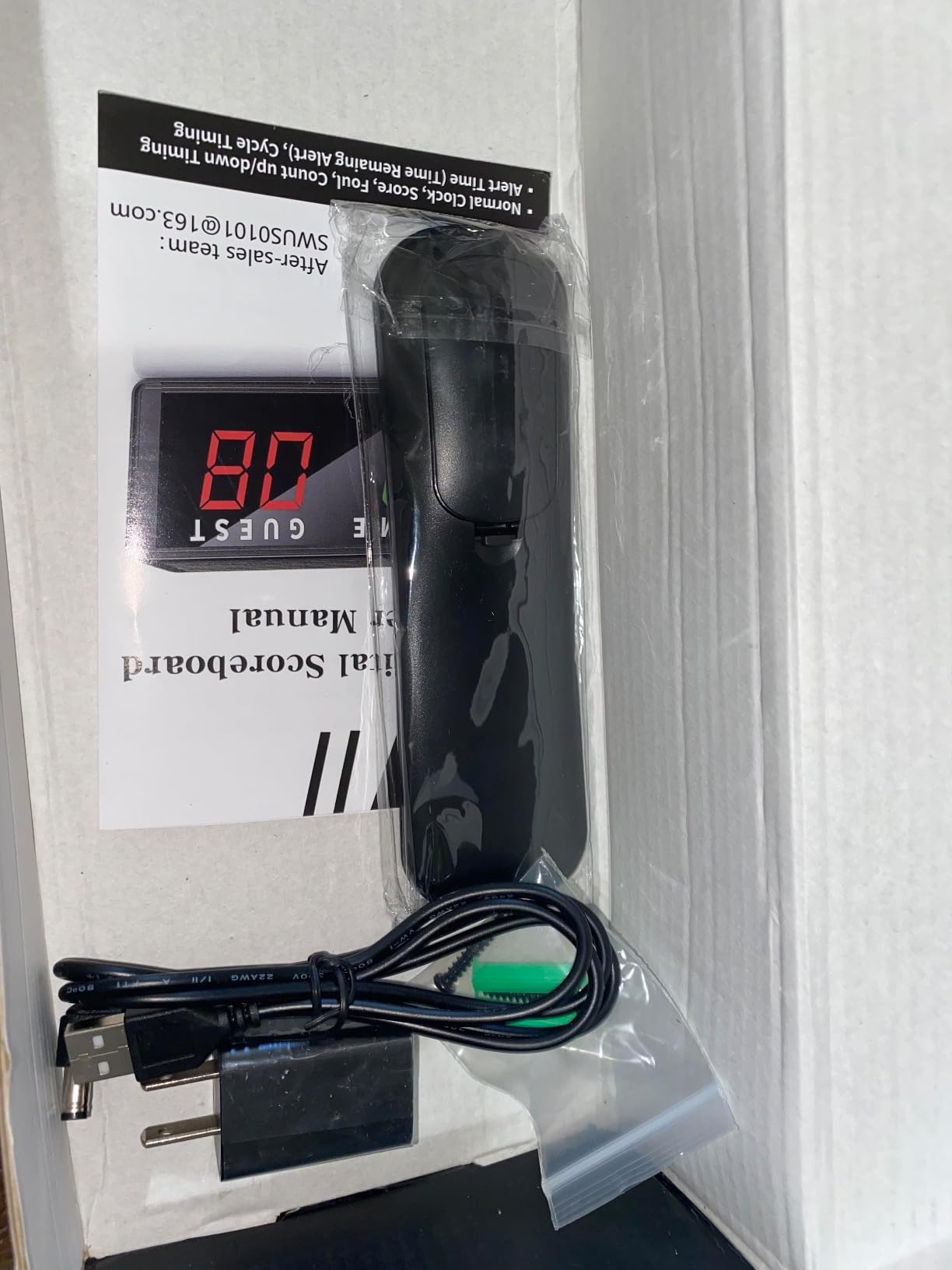 Samshow LED Electronic Scoreboard Digital Score Keeper with Remote & Tripod, Basketball Scoreboard with Shot Clock & Timer & 12/24h Real Time for Football/Corn Hole/ping Pong/Table Tennis customer photo 1