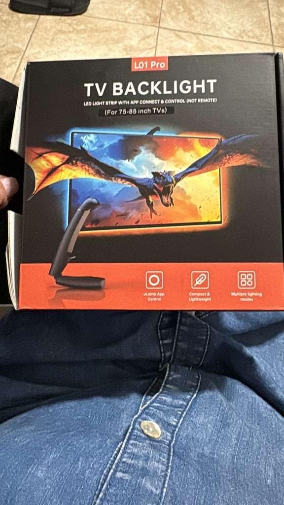 FFJ TV LED Backlight with Sensor, 14.7ft Cuttable RGB Lights That Change with TV for 55-65 Inch Screen and PC Monitor, Smart App Control, Game & Music Sync Color Changing Light customer photo 1