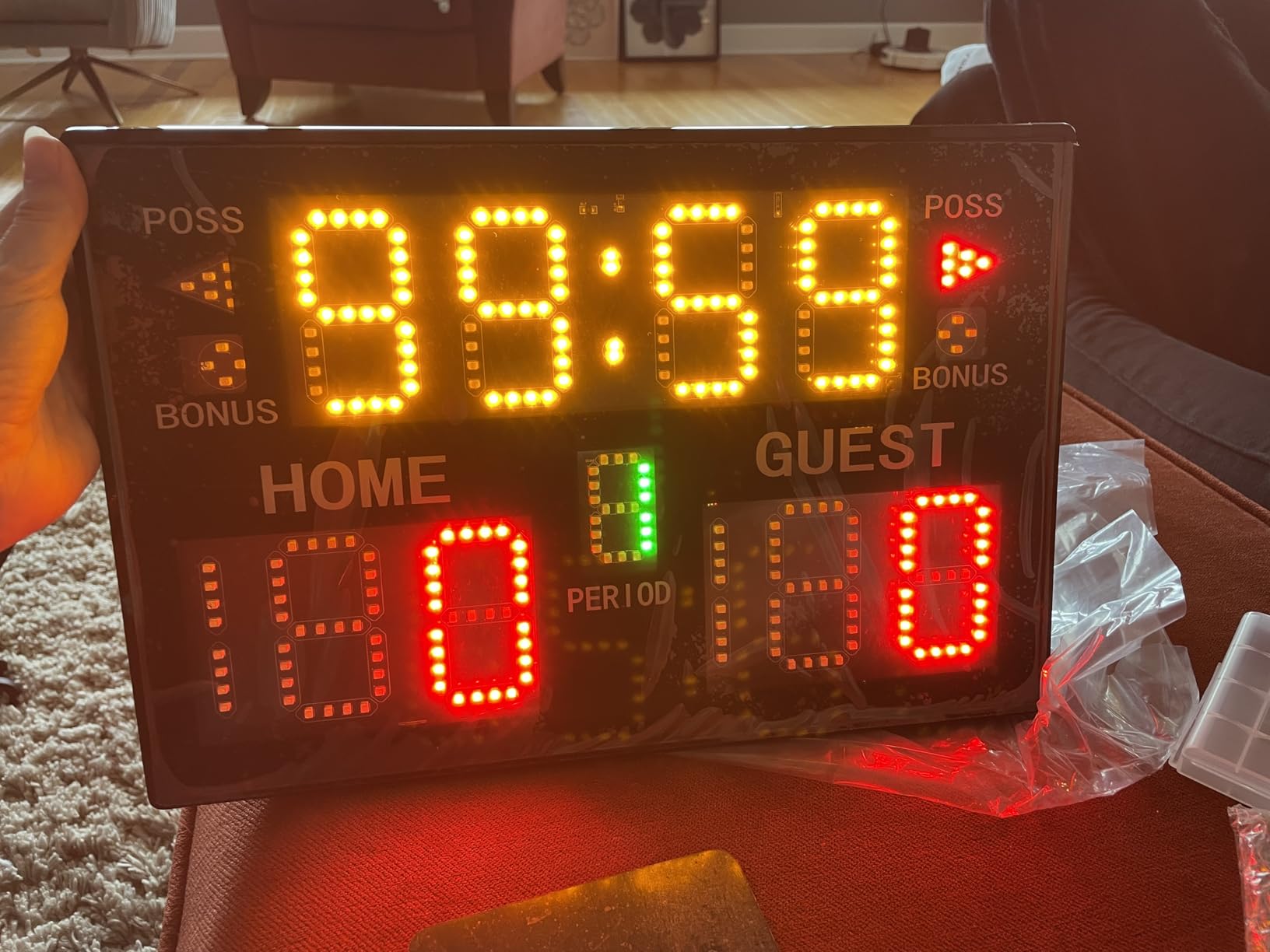 Electronic Basketball Scoreboard with Buzzer, Digital Scoreboard with Remote, Portable Score Keeper Battery Powered Score Board for Sports Games customer photo 2