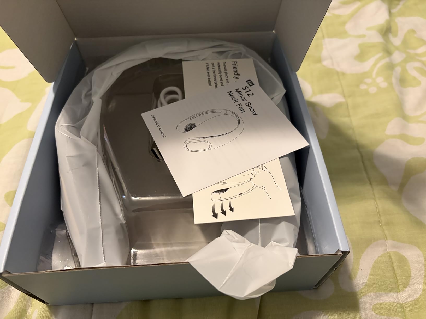 Portable Neck Fan - 5000mAh Rechargeable Hands-Free Wearable Fan | 4 Speeds, Bladeless & LED Display | Personal Cooling Fan for Travel, Outdoors, Camping - Black customer photo 2