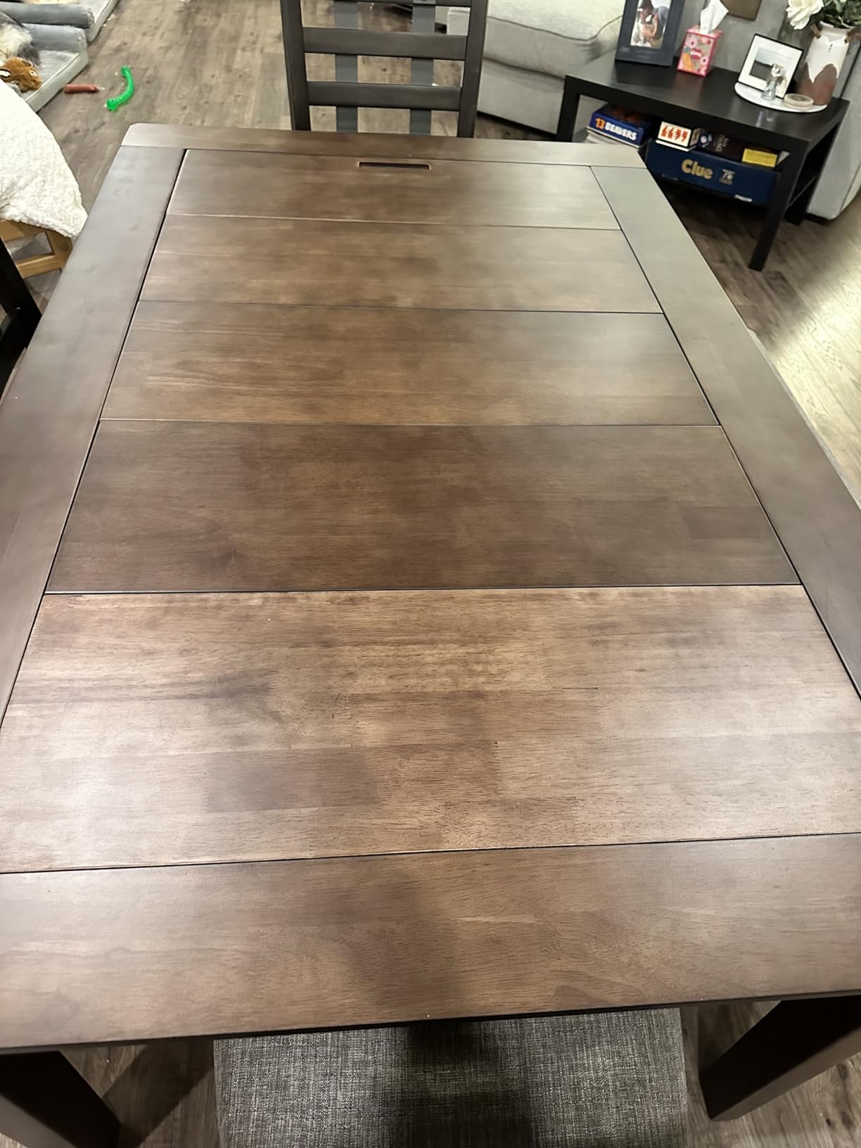 Coperat Solid Wood Board Game Table for 4-6 Players, Dining/Gaming Table w/ 54