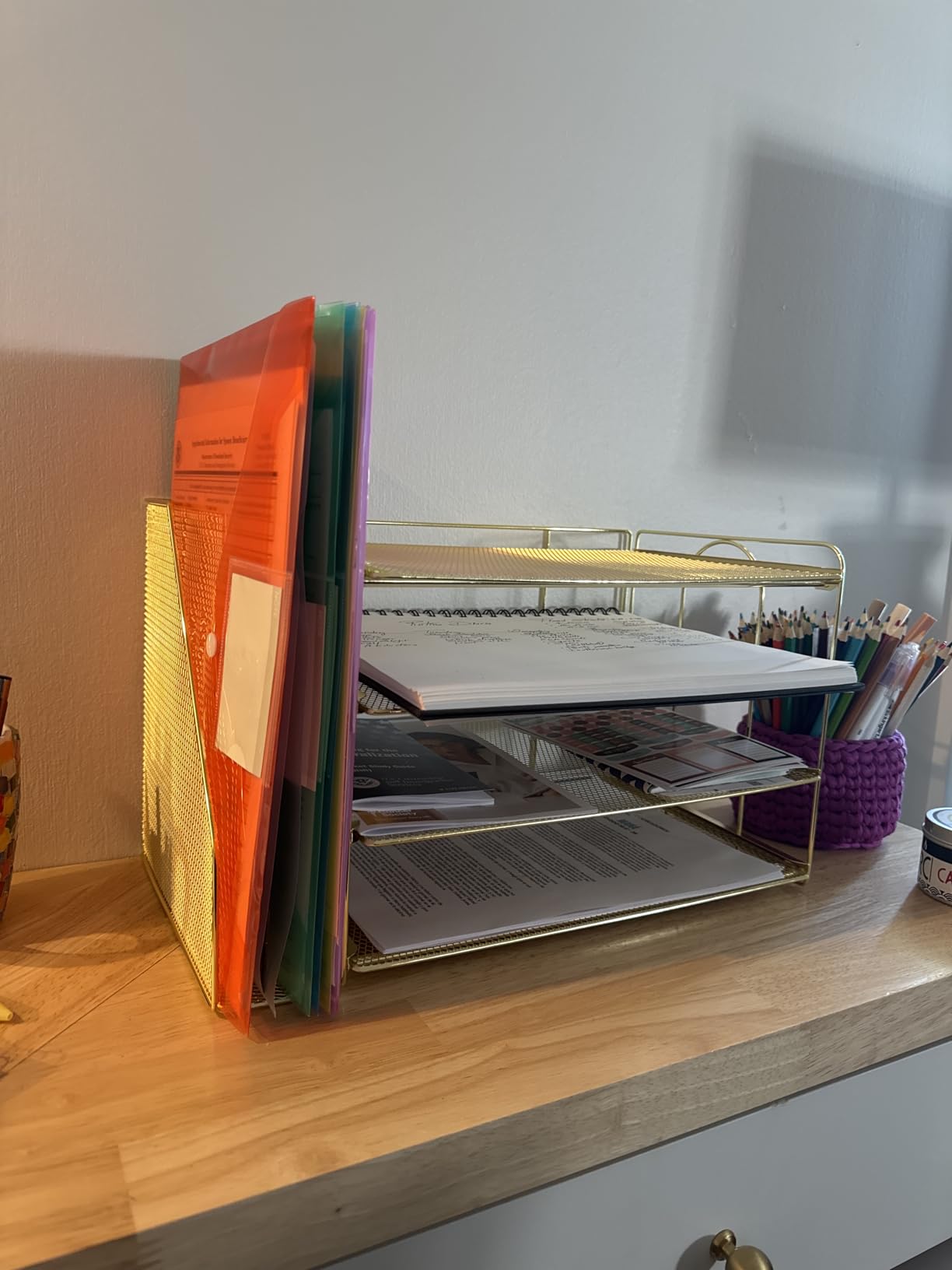 gianotter 4-Tier Paper Organizer With Magazine Holder, Desk Organizers and Accessories, Desk Accessories & Workspace Organizers, File Organizer for Office Supplies customer photo 1