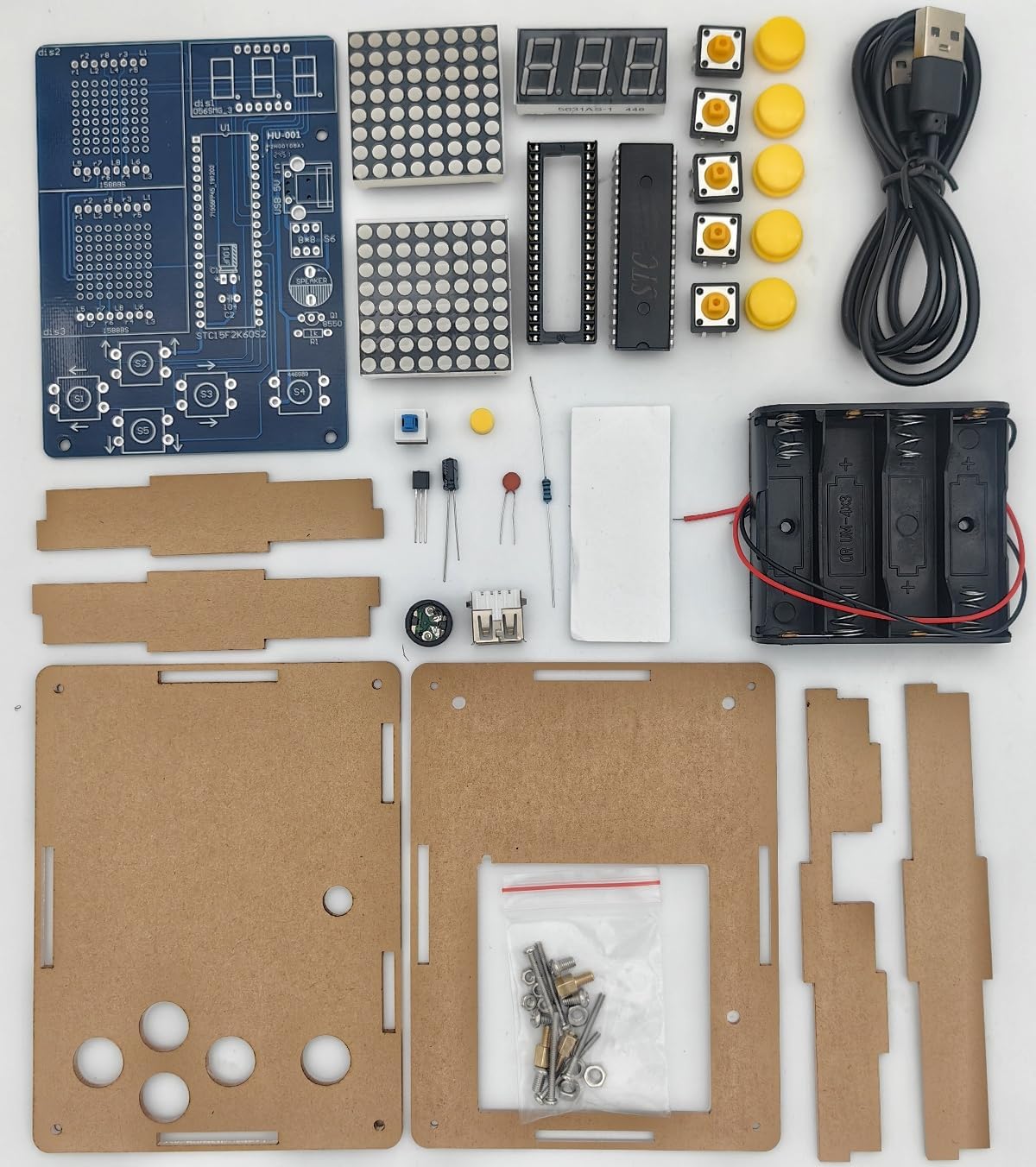 DIY Electronic Game Console Soldering Practice Kit, 4-in-1 Retro Games, LED Matrix Display, Educational Soldering Practice Project customer photo 2