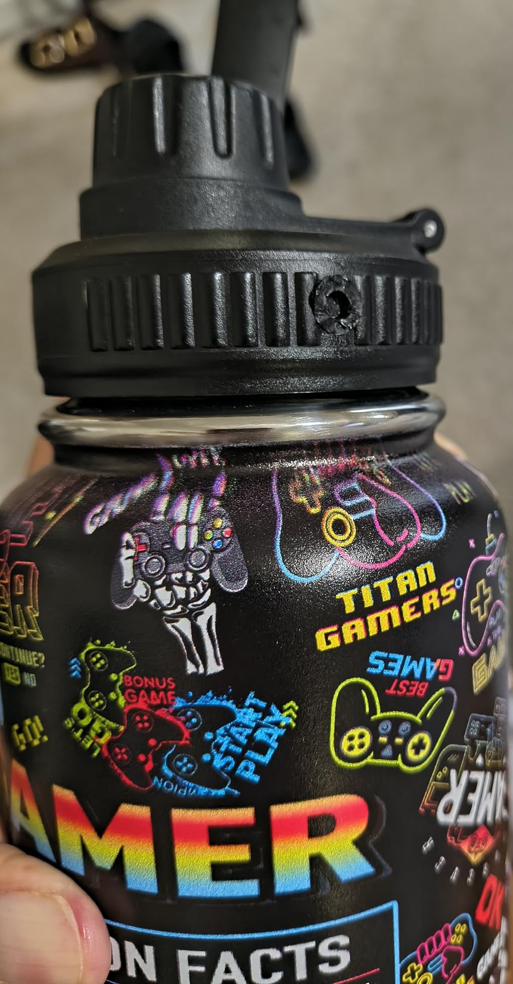 Gaming Gamer Gifts 32oz Gamings Gamepad Water Bottles, Gamers Gifts for Kids Teen Game Boys Son Adults Gaming Tumbler Presents Gamers Birthday Party Christmas Game Decor Gift Gamer Cup customer photo 1