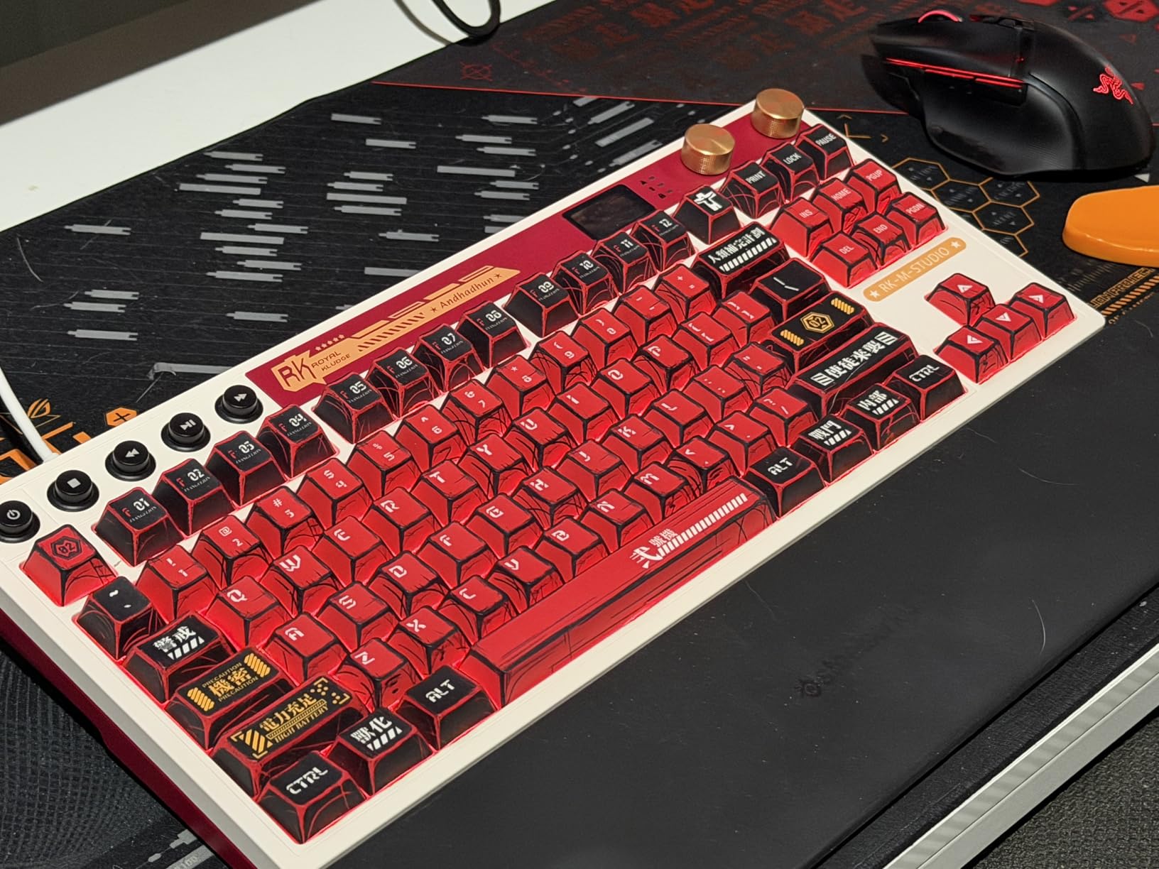 Red and Black PBT Keycaps Set 135 Keys Cherry Profile Manga Japanese Style Keycaps Cherry Mx Gaming Keyboard Keycap Set for ANSI Layout Mechanical Keyboard customer photo 1