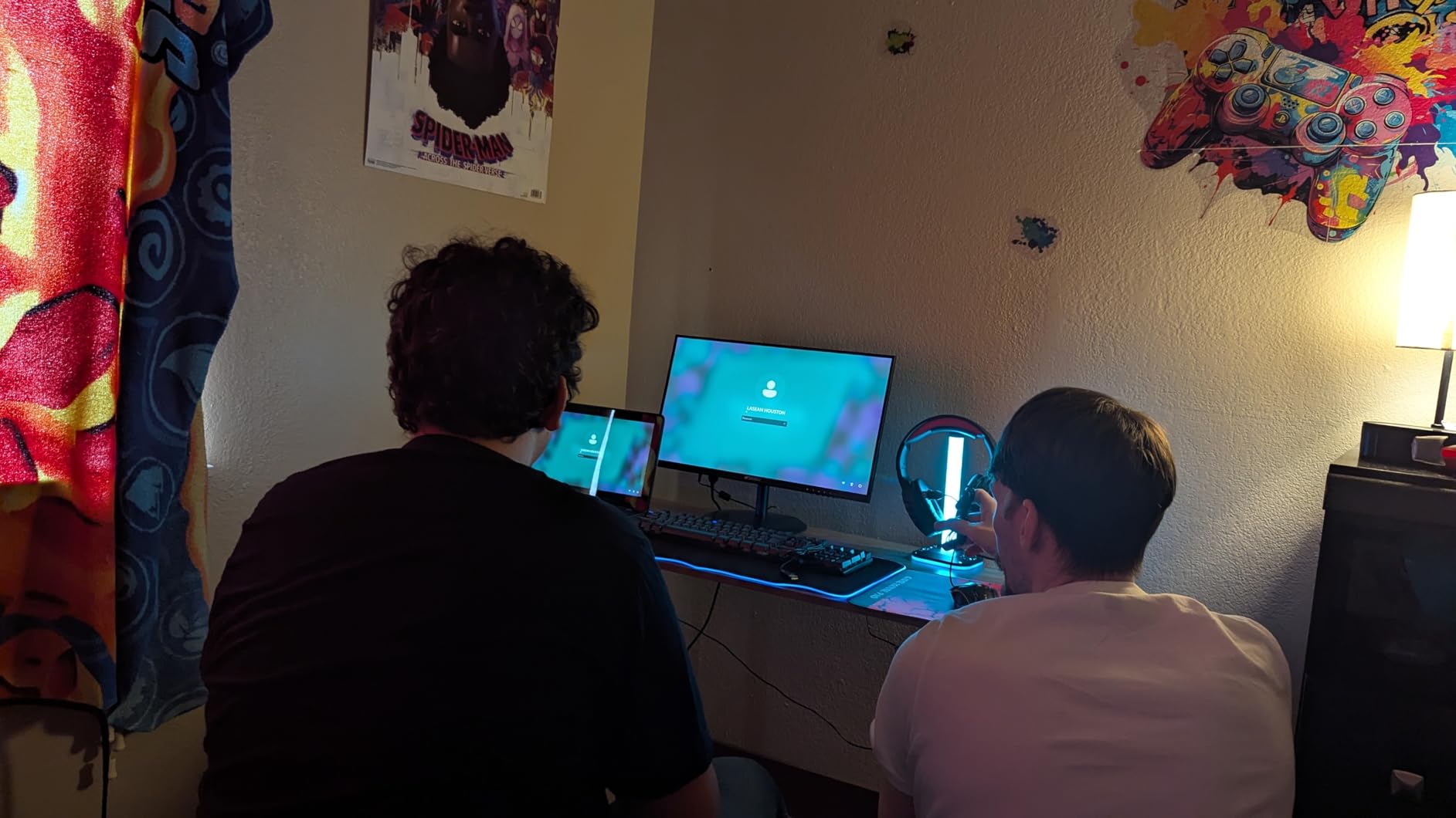 Vinsot 6 in 1 Gaming Accessories Bundle Includes Keyboard, Mouse, Mouse Pad, Headset, LED XL Mouse Pad, Luminous Headphone Stand Backlight PC Gaming Set for PC Beginner Gamer Gift Favors customer photo 1