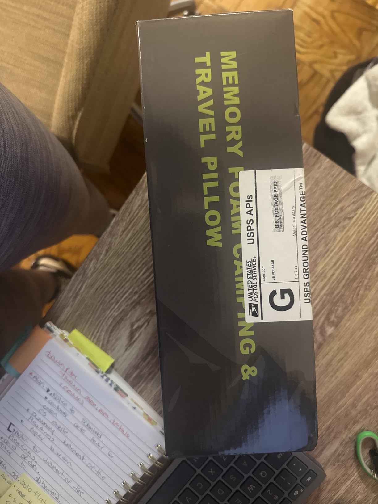 Neck Pillow for Sleeping, Travel Pillow, Camping Pillow, Ergonomic Memory Foam Compressible Medium Firm, Ideal for Home, Bedroom, Office and Camping (Light Grey, S) customer photo 1