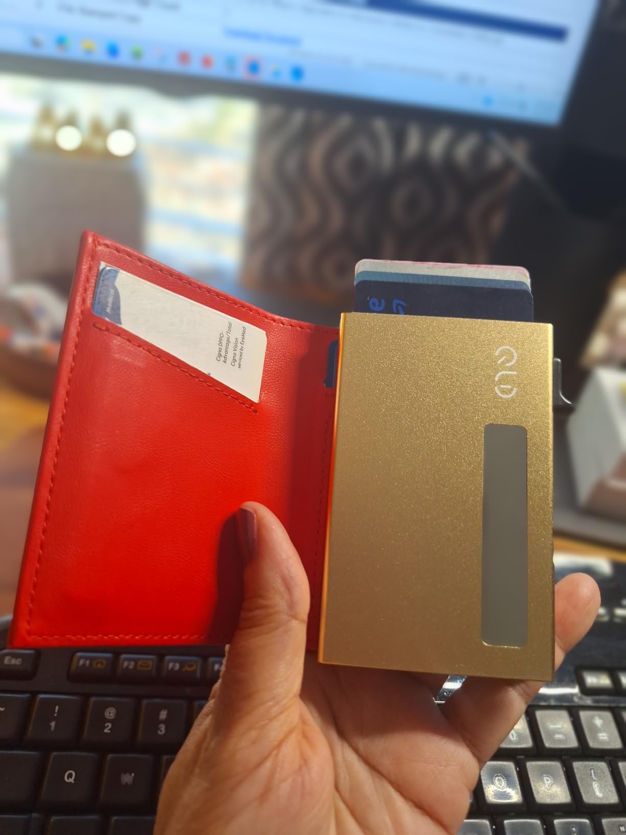 RFID Wallet for Men - Smart Pop up Card Holder - Trifold, Slim, Minimalist Wallet for Front Pocket, 9-11 Cards Capacity | ID Window | Cash Slot | Magnetic Closure customer photo 2