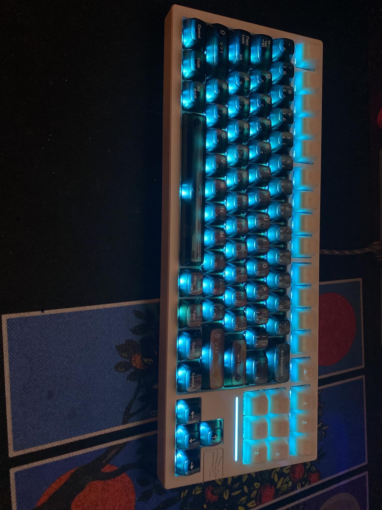 dagaladoo Purple Clear keycaps,Transparent keycaps 60 75 100 Percent,Crystal keycap Set,Shine Through Key caps Ceramic Style,MDA Profile Keyboard Key Cap for Mx Switches Mechanical Keyboard(115key) customer photo 1