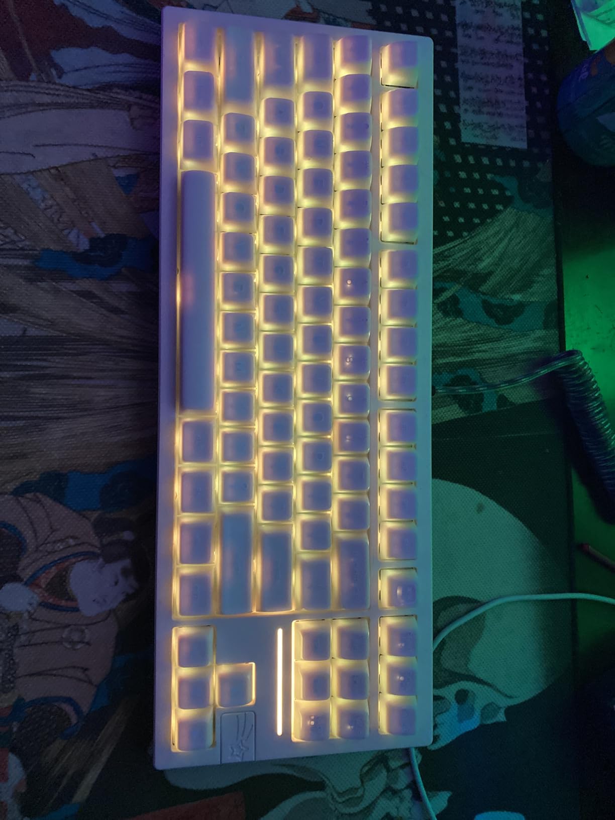 dagaladoo Purple Clear keycaps,Transparent keycaps 60 75 100 Percent,Crystal keycap Set,Shine Through Key caps Ceramic Style,MDA Profile Keyboard Key Cap for Mx Switches Mechanical Keyboard(115key) customer photo 2