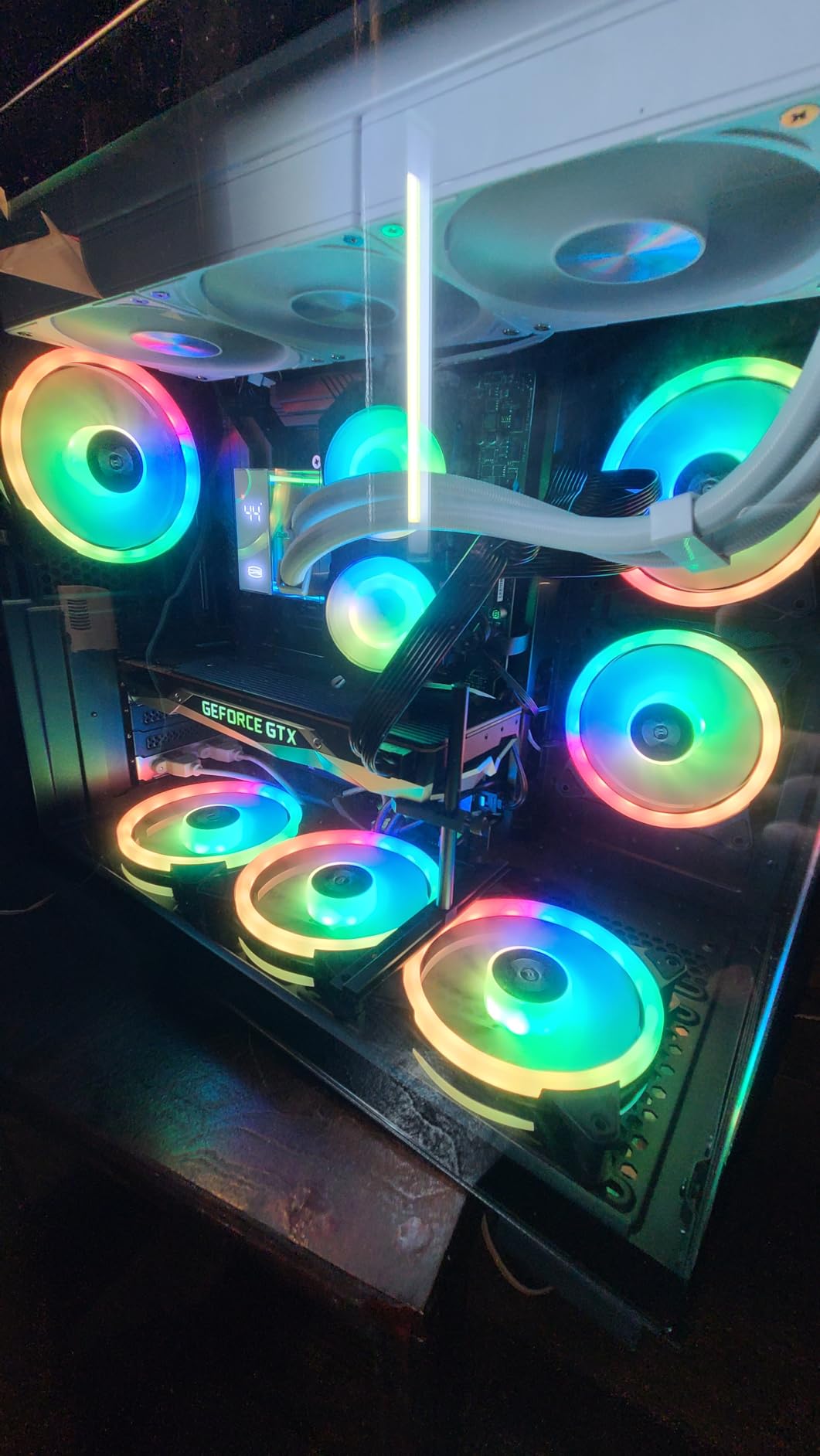 X5 Memory RAM Cooling Fans, 5V/3Pin ARGB Light Effect RAM Cooler with Dual 60mm PWM Fans, Anti - Static ABS, Tool - Free DIY PC Gaming Case Installation customer photo 1