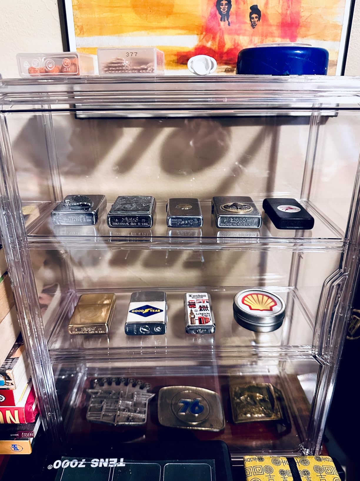 3 Tier Clear Display Case for Figures, Wall-Mounted Acrylic Storage Organizer Box, Stackable Display Cabinet with Magnetic Door & Removable Shelves, Showcase for Collectibles, Figures customer photo 1