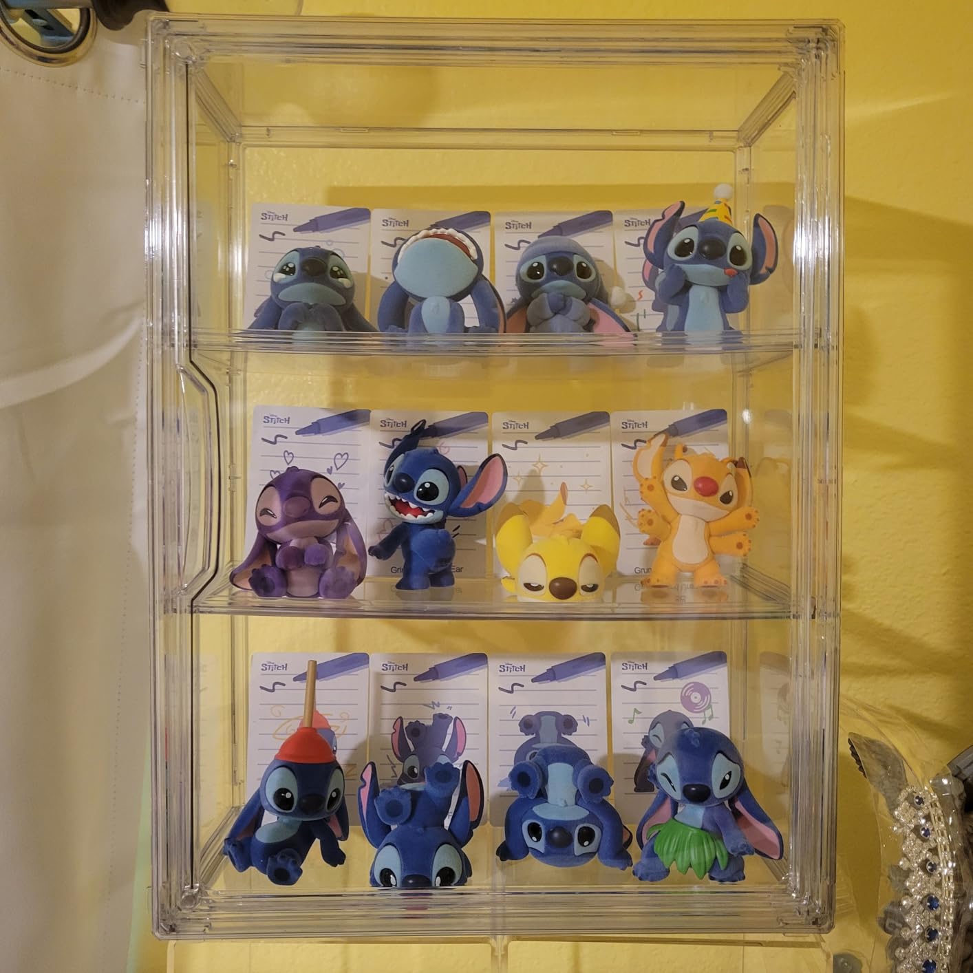 3 Tier Clear Display Case for Figures, Wall-Mounted Acrylic Storage Organizer Box, Stackable Display Cabinet with Magnetic Door & Removable Shelves, Showcase for Collectibles, Figures customer photo 2