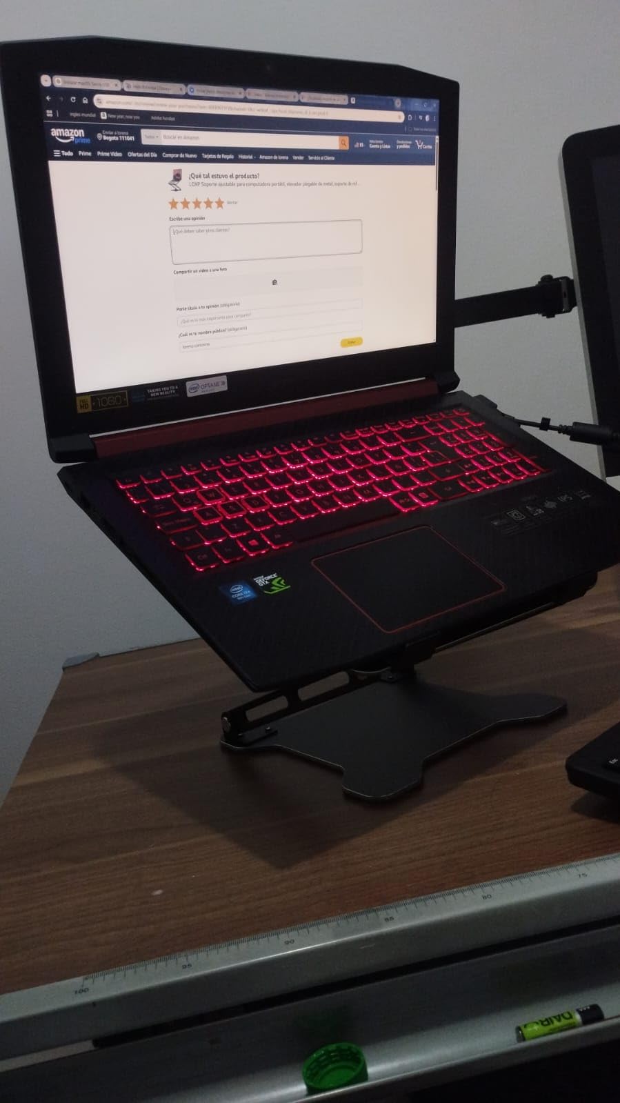 Adjustable Laptop Stand for Desk, Metal Foldable Laptop Riser, Ventilated Cooling Bracket, Ergonominc Computer Notebook Stand for Desk Compatible with 10-15.6