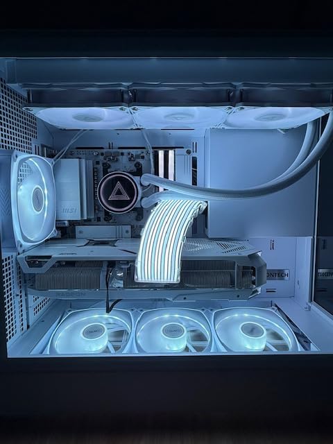 Asiahorse Aurora Pro RGB Cable Cover with 108 Addressable LEDs, RGB Power Cable Cover for Motherboard and GPU/PC Power Supply, 5v 3pin ARGB Sync, Fit for 12+4-Pin/8pin/24pin Power Supply customer photo 1