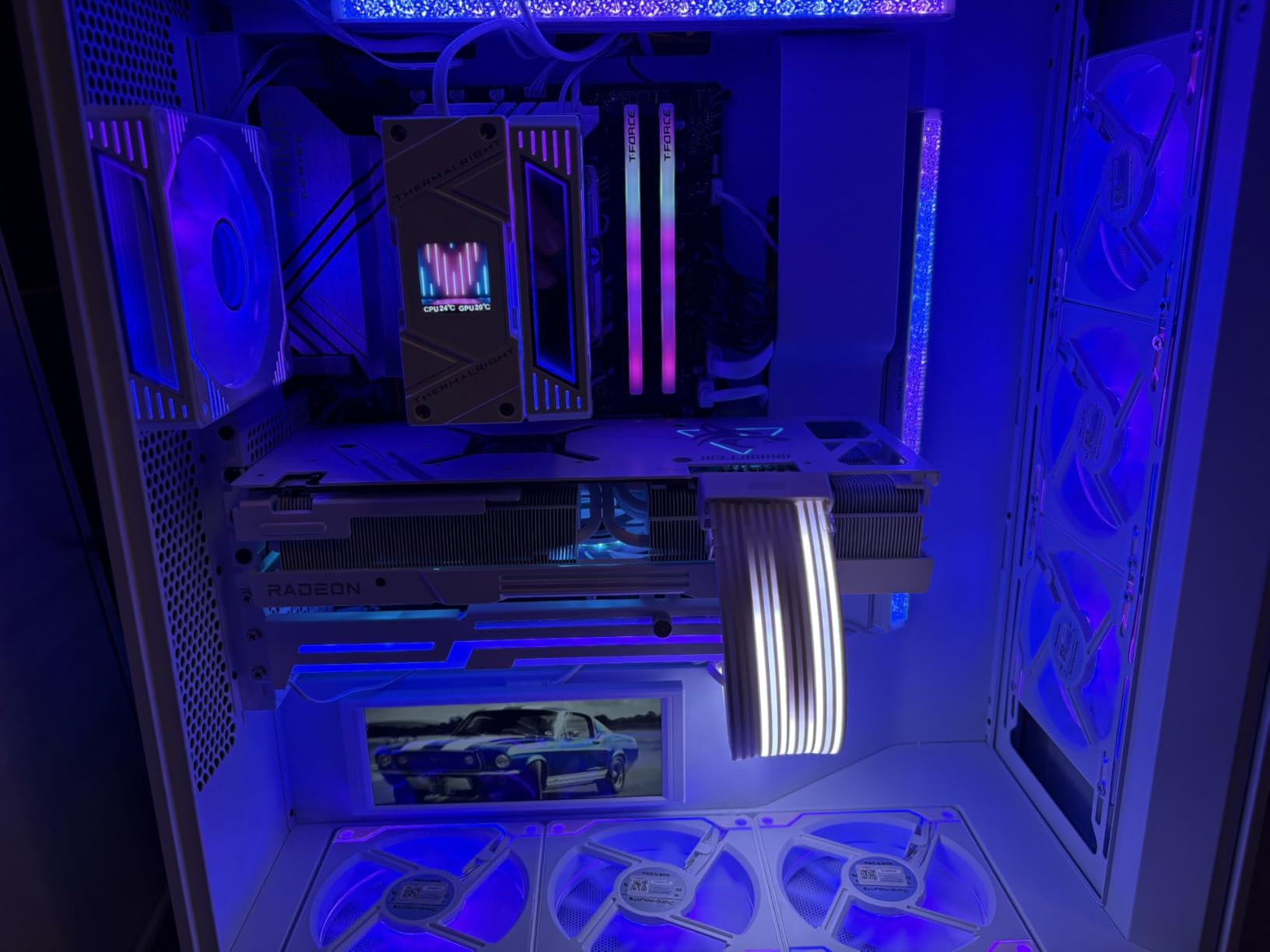 Asiahorse Aurora Pro RGB Cable Cover with 108 Addressable LEDs, RGB Power Cable Cover for Motherboard and GPU/PC Power Supply, 5v 3pin ARGB Sync, Fit for 12+4-Pin/8pin/24pin Power Supply customer photo 2