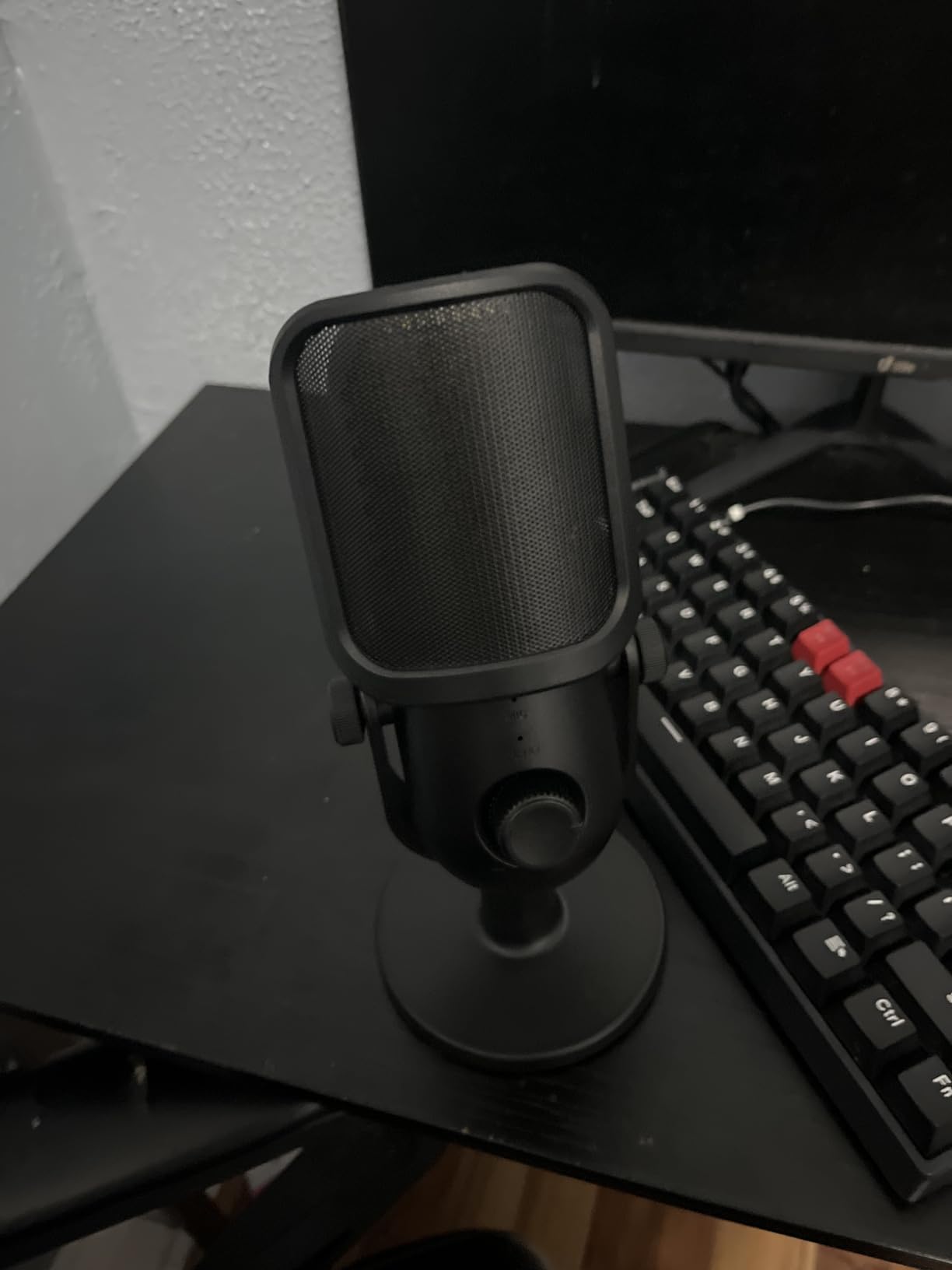 USB Microphone for PC Gaming: Condenser Microphone RGB for Gamer with Stand Mic - Recording Mic for Computer&Laptop with Qiuck Mute - Desk Podcast Mic for Podcast & Singing & Streaming & Youtube Black customer photo 1