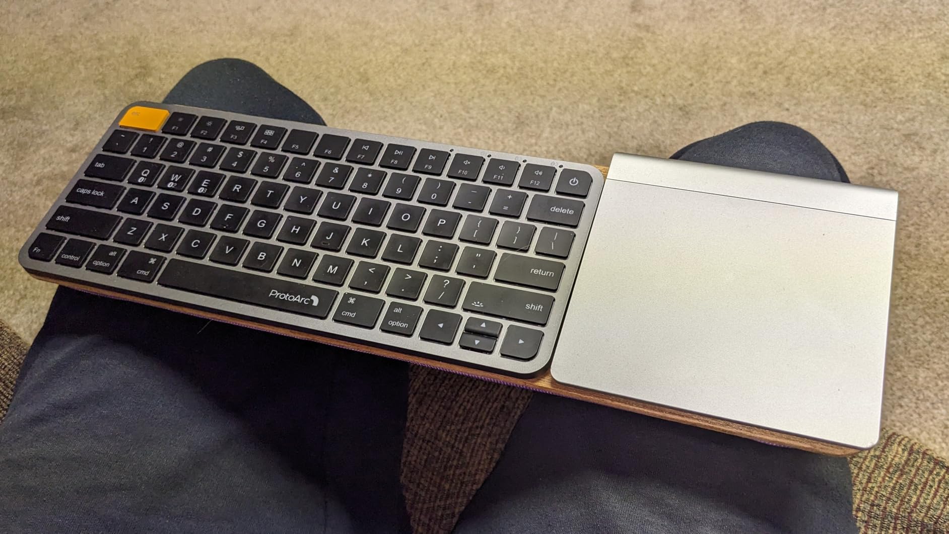 ProtoArc Backlit Compact Wireless Keyboard for Mac, K90-A Bluetooth Keyboard, Multi-Device, Low Profile, Fluid Quiet Typing, Rechargeable, Compatible with MacBook Pro/Air, iPad - Space Gray customer photo 2