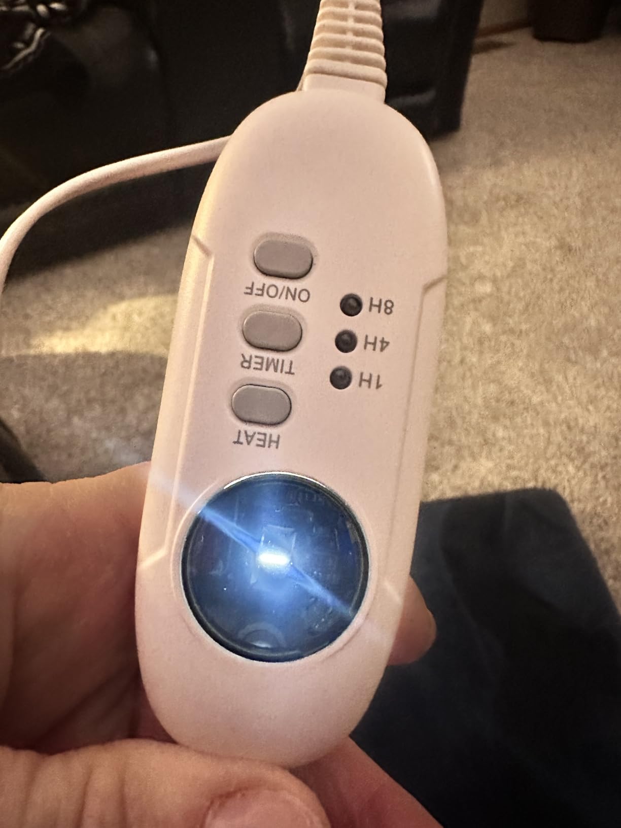 Electric Foot Warmer with Dual Heating Elements & Full Surround; Foot Warmers for feet with Fast Heating & Auto Shut Off; 9 Heat Settings & Machine Washable; Portable for Office, Home (Navy) customer photo 2