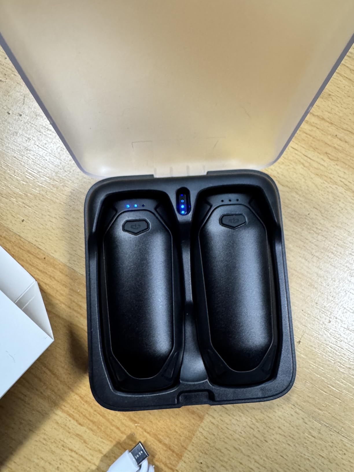 Kesguar Hand Warmers Rechargeable - 2 Pack 14000mAh AI Electric Hand Warmers with Charging Case, Magnetic 2 in 1 Pocket Handwarmers, Portable Heater customer photo 2