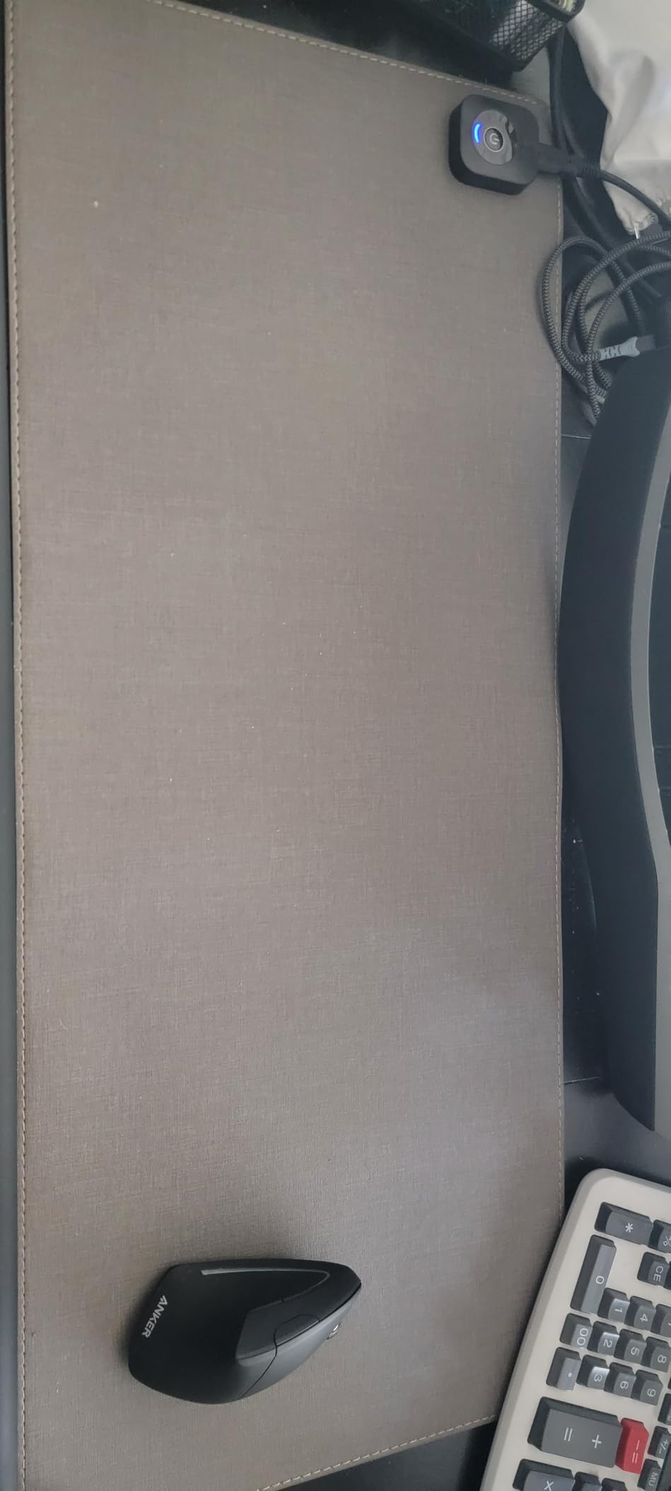 Onlytop Heated Desk Pad & Mouse Pad - Adjustable Temp & Auto Shut-Off, Large Waterproof Leather Warm Desk Mat with Non-Slip Base customer photo 1