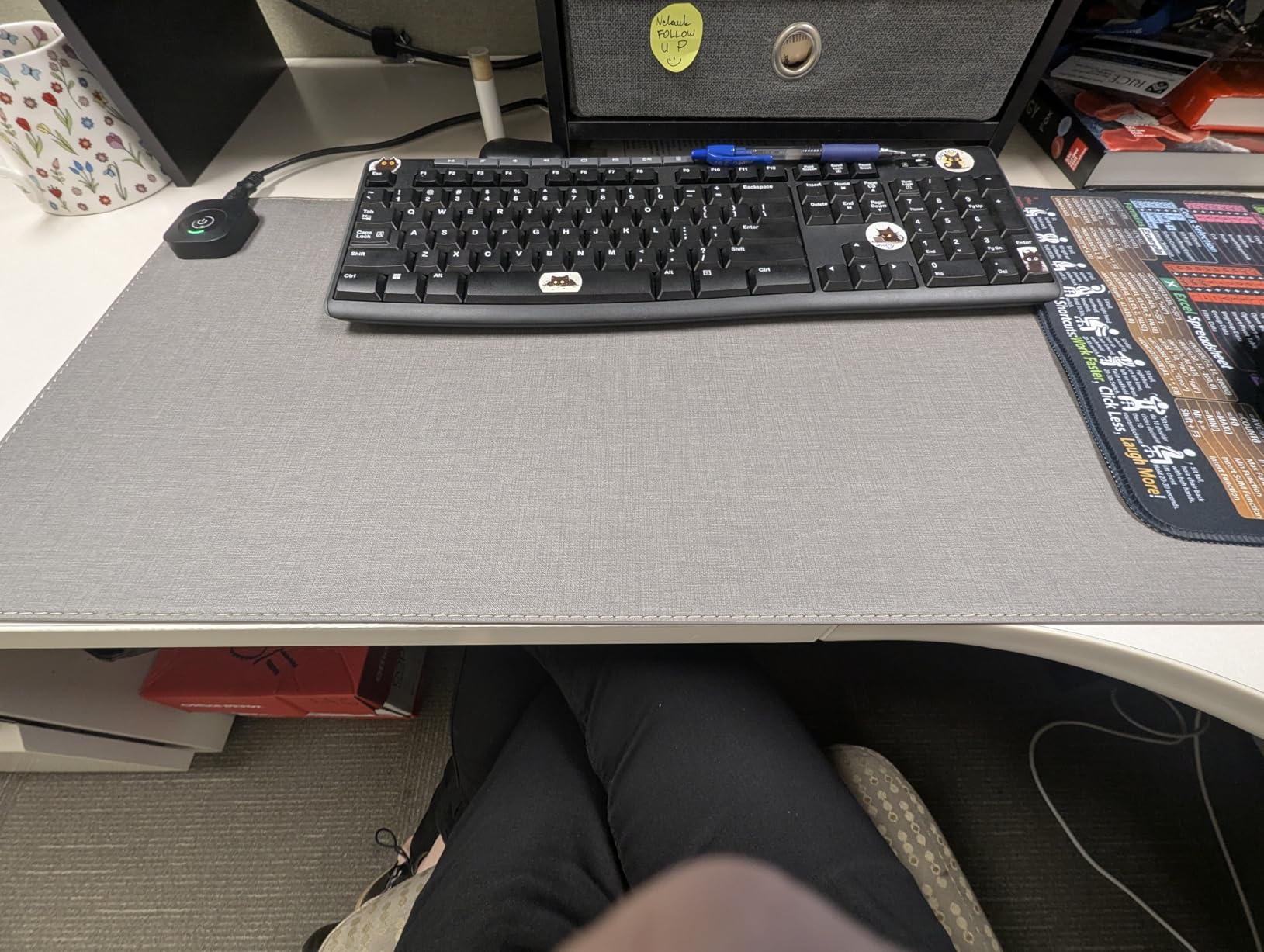 Onlytop Heated Desk Pad & Mouse Pad - Adjustable Temp & Auto Shut-Off, Large Waterproof Leather Warm Desk Mat with Non-Slip Base customer photo 2