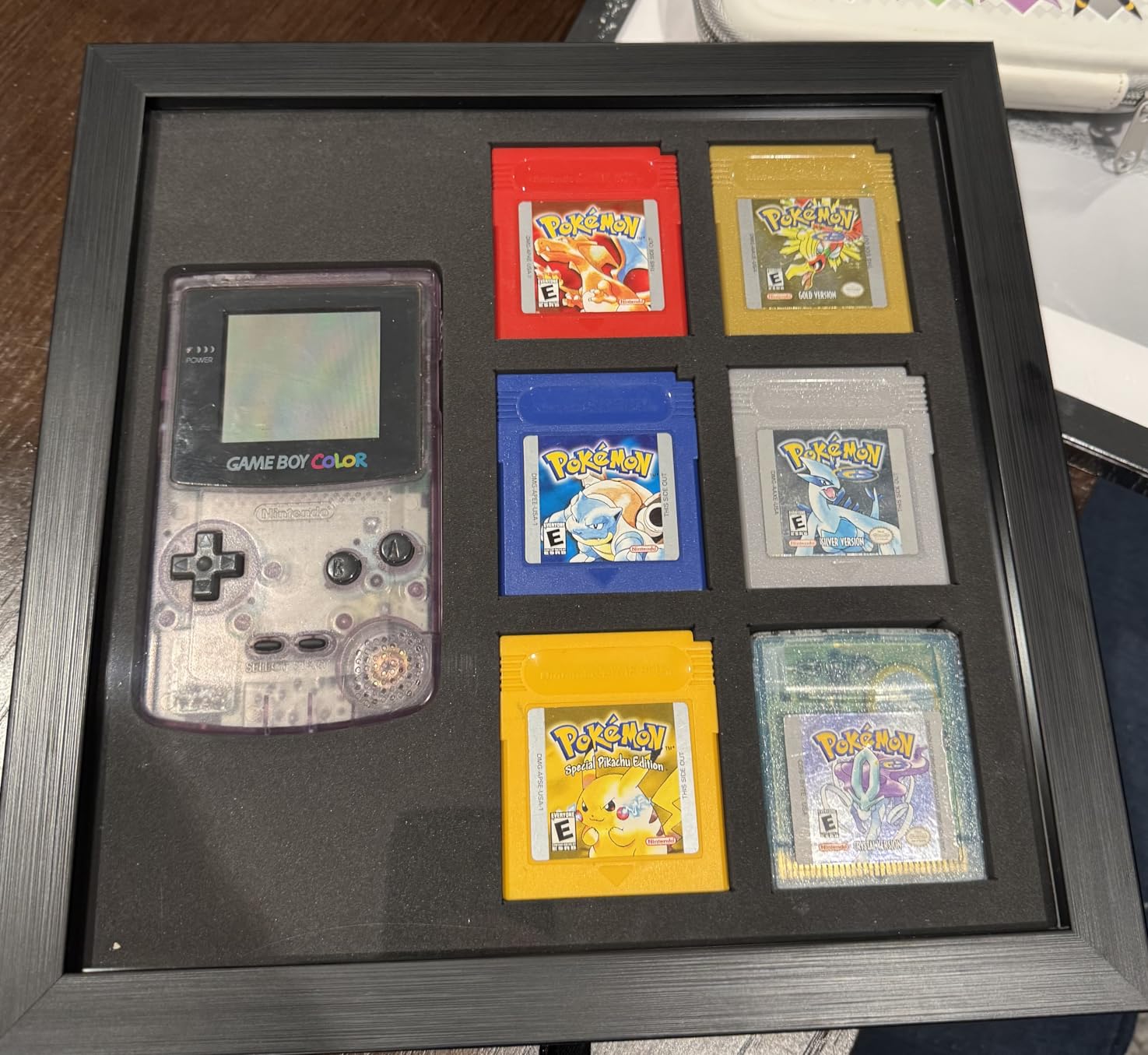 Game Console Display Frame Compatible with Nintendo Game Boy Advance - Storage and Display Case for GBA Console and 6 Cartridges (GBA Display Frame) customer photo 1