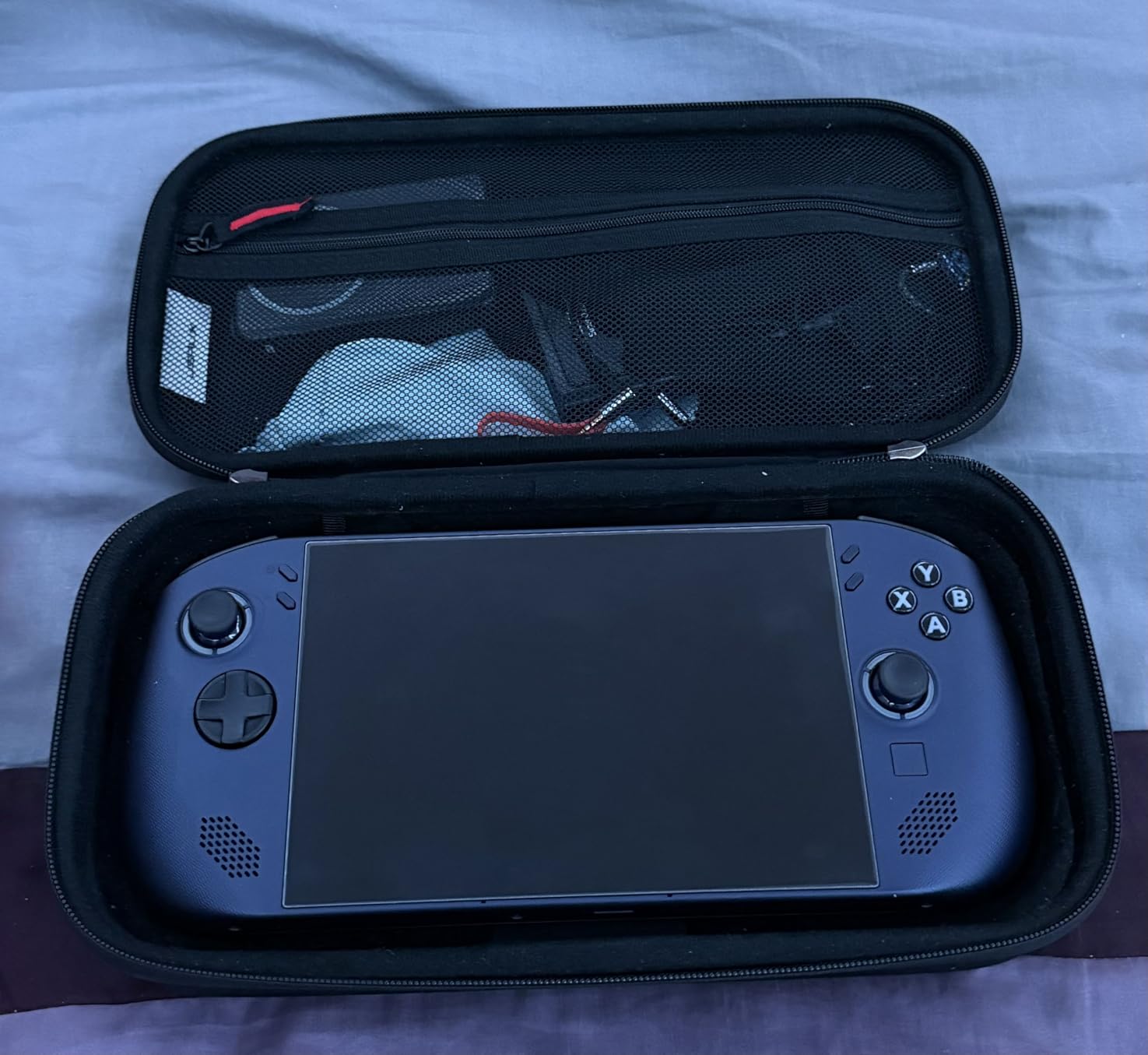 JSAUX Carrying Case for Lenovo Legion Go / Go S / Go 2, Large Capacity Hard Travel Pouch, Screen Protector Cover with Hand Grip, Storage Bag for Console, Controllers and Dock - Black customer photo 1