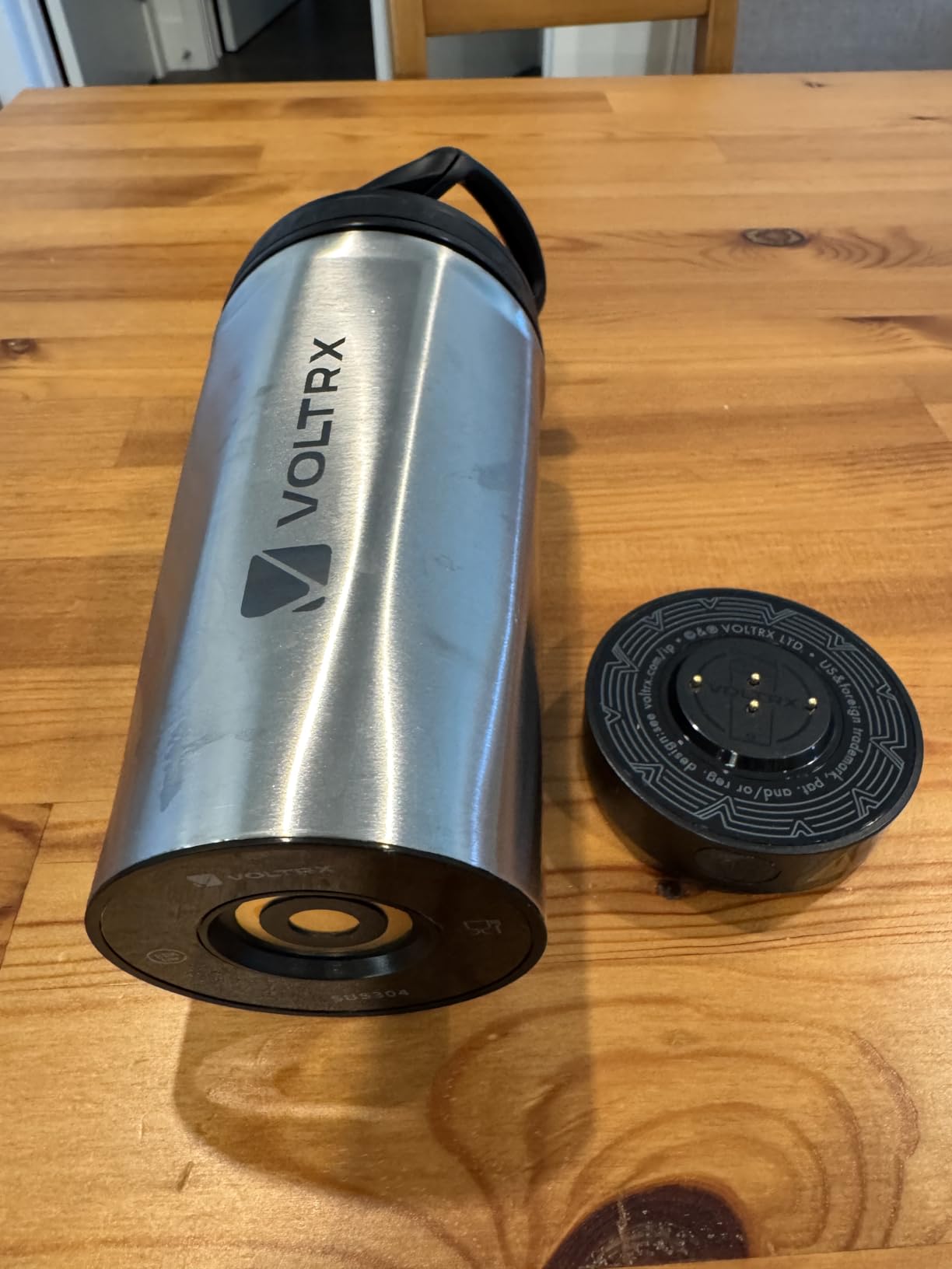 VOLTRX ChillMix Shaker Bottle Insulated Stainless Steel - USB C Rechargeable Electric Protein Shake Mixer, Shaker Cups for Protein Shakes and Meal Replacement, Chrome Steel, 16 oz customer photo 2