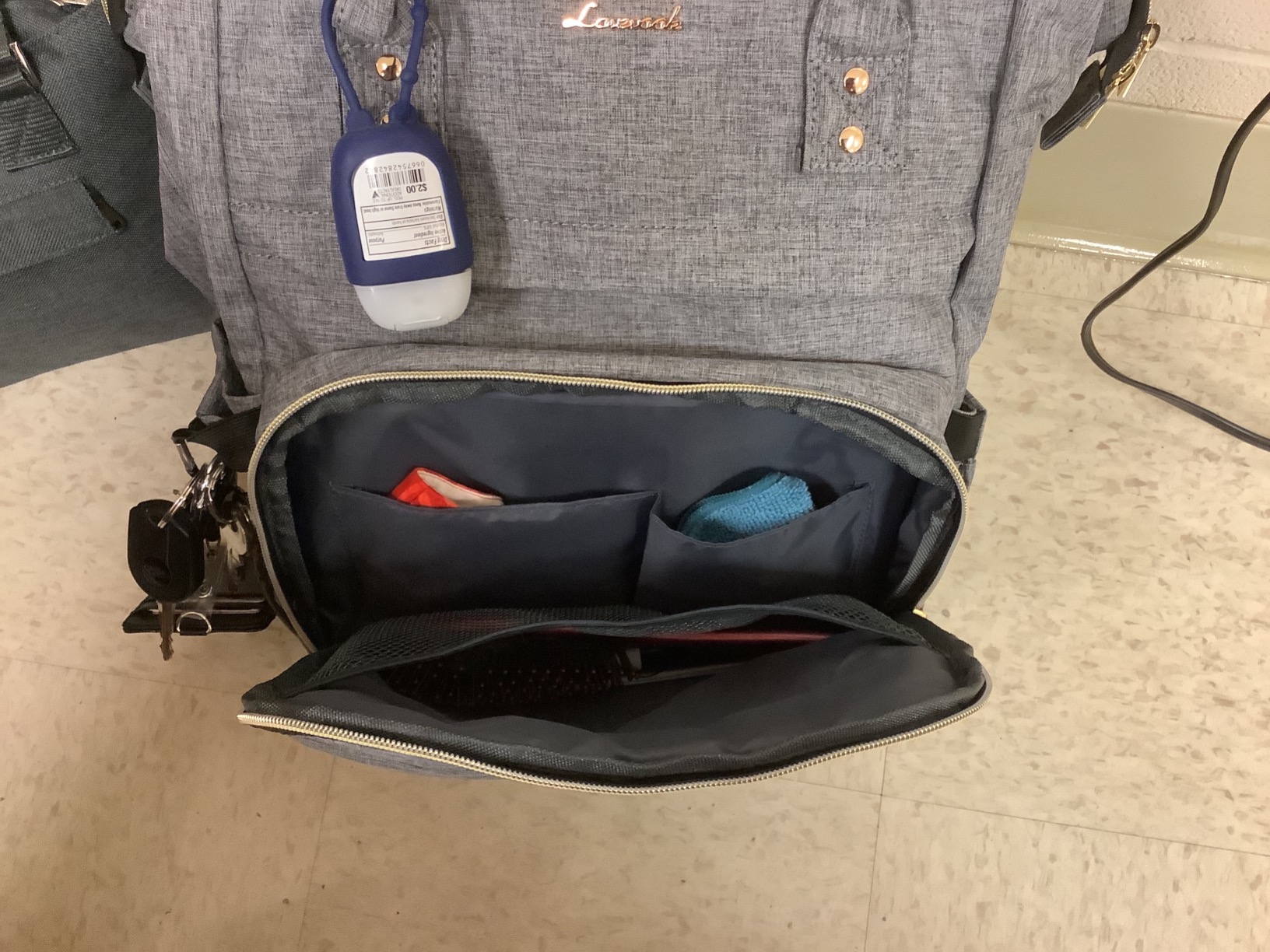 LOVEVOOK Laptop Backpack for Women with Giant Tumbler Holder Pocket,15.6 inch Waterproof Travel Backpack Purse Computer Laptop Bag,Professional Work College Nurse Teacher Backpack Casual Daypack,Black customer photo 1