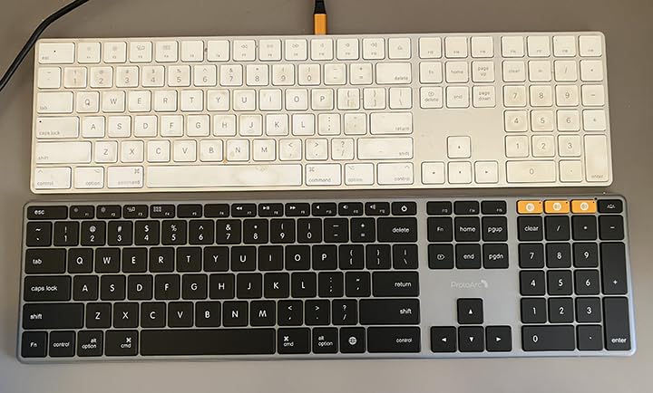 ProtoArc Backlit Wireless Keyboard for Mac, K110-A Aluminum Full Size Ultra Slim Bluetooth Keyboard, Multi-Device, Low Profile, Fluid Quiet Typing, Rechargeable, for MacBook Pro/Air, iPad - Space Gray customer photo 2
