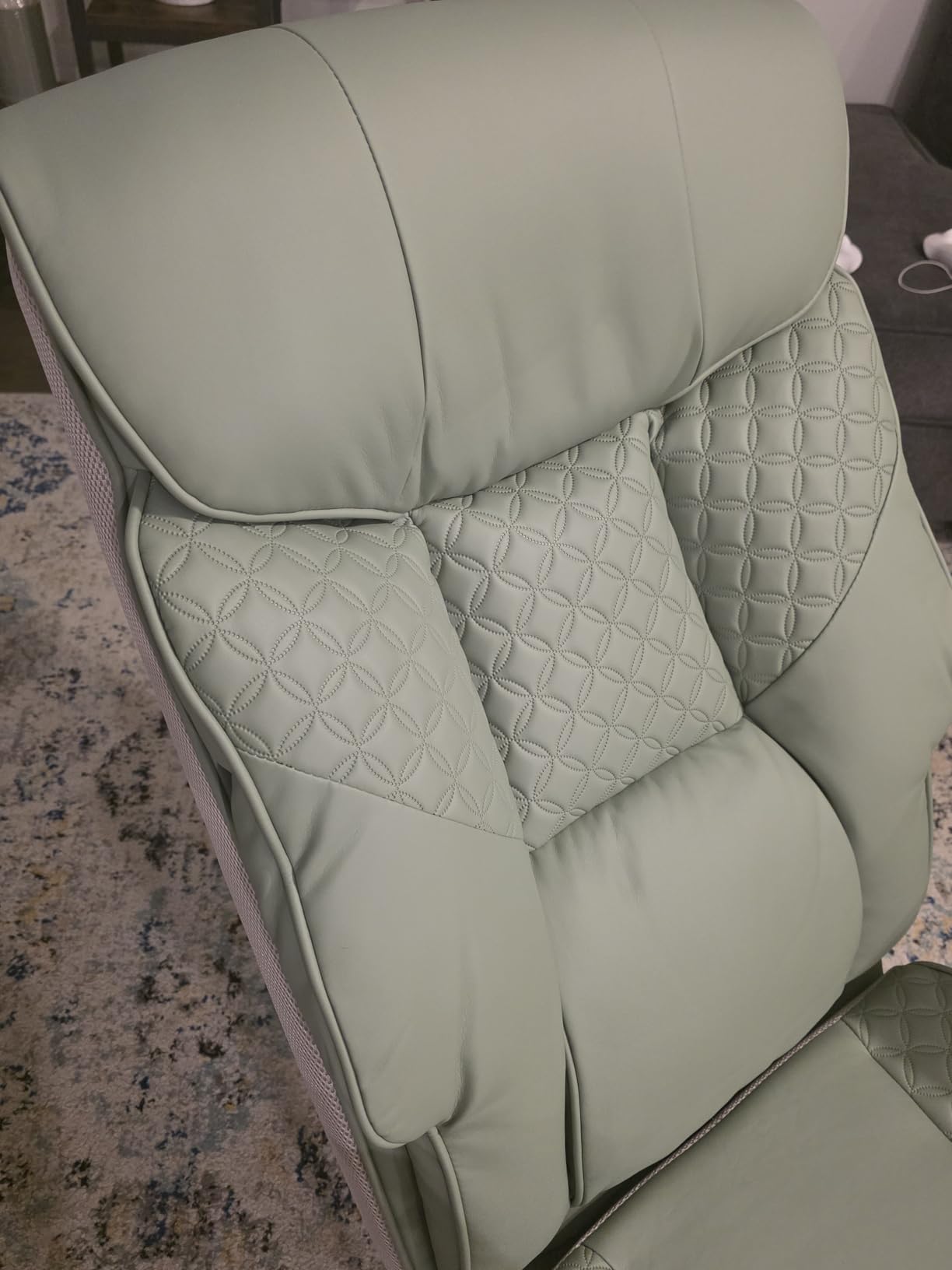 GTPLAYER Big and Tall Office Chair 400LBS Wide Ergonomic Gaming Chair with Deluxe Embossing Designed Leather with Foot Rest,150deg Reclining Adjustable Soft Armrests Pocket Spring Back Support and Pillow customer photo 1