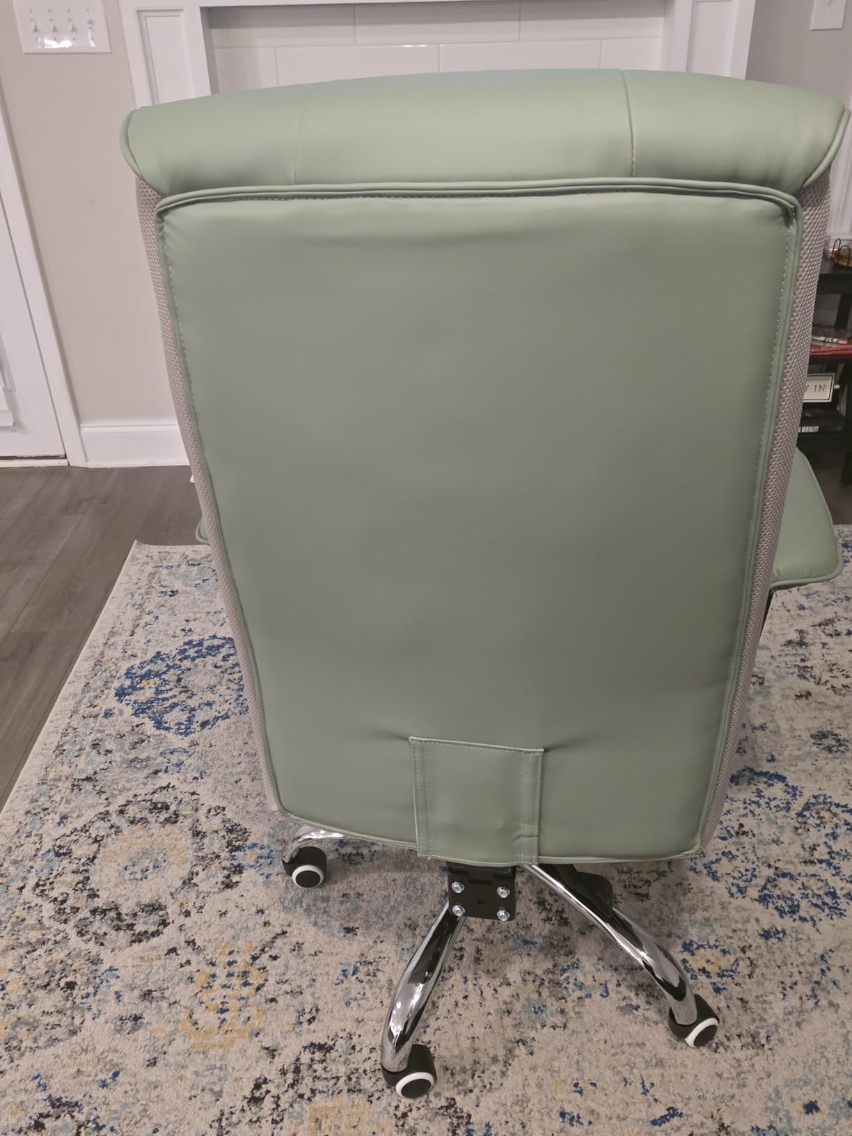 GTPLAYER Big and Tall Office Chair 400LBS Wide Ergonomic Gaming Chair with Deluxe Embossing Designed Leather with Foot Rest,150deg Reclining Adjustable Soft Armrests Pocket Spring Back Support and Pillow customer photo 2