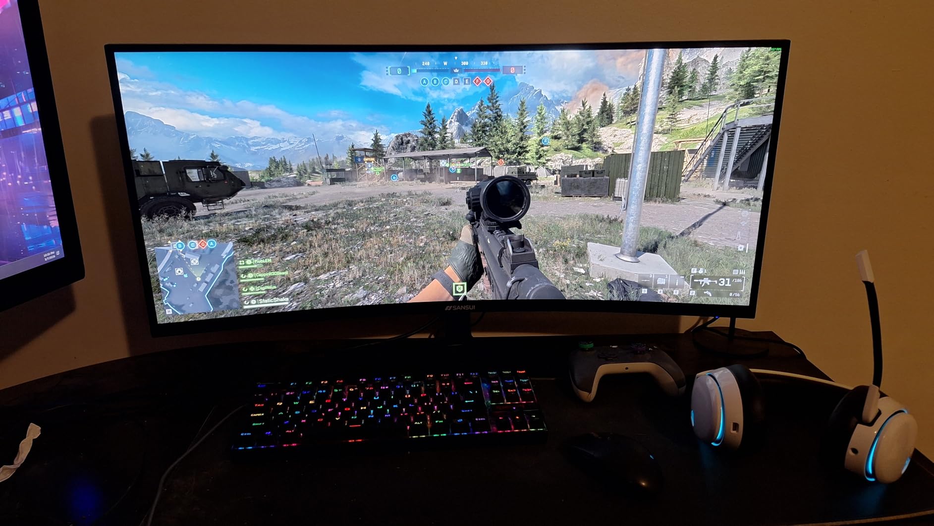 SANSUI 34 Inch UWQHD 200HZ Curved Gaming Monitor, FastVA 3440x1440P Ultrawide 1500R Curved Gaming Computer Monitor 21:9 with PIP PBP, AI Tech Enhance, 2xHDMI2.1 DP1.4 Ports(HDMI2.1 Cable Incl.) customer photo 1