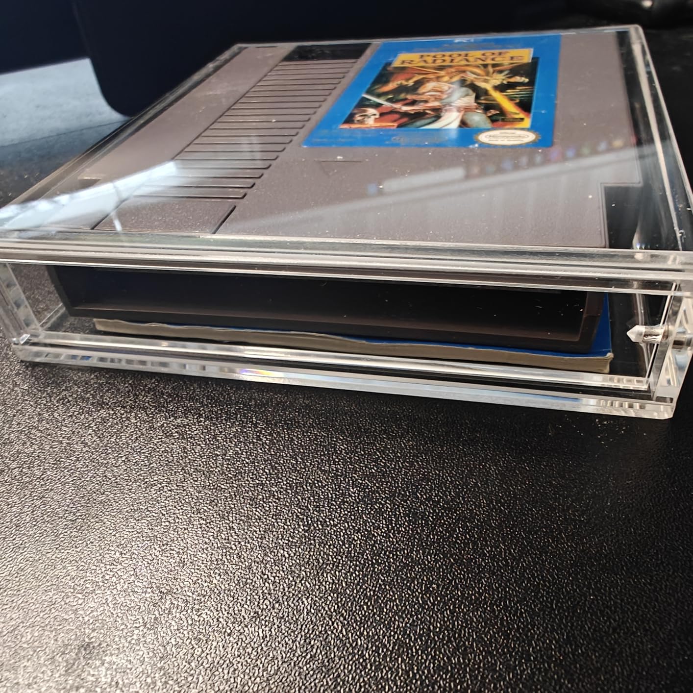 Display Case Compatible with NES Game Cartridges, Clear Acrylic Storage Box with Sliding Lid Design and Non-Slip Base（1 Pack） customer photo 2