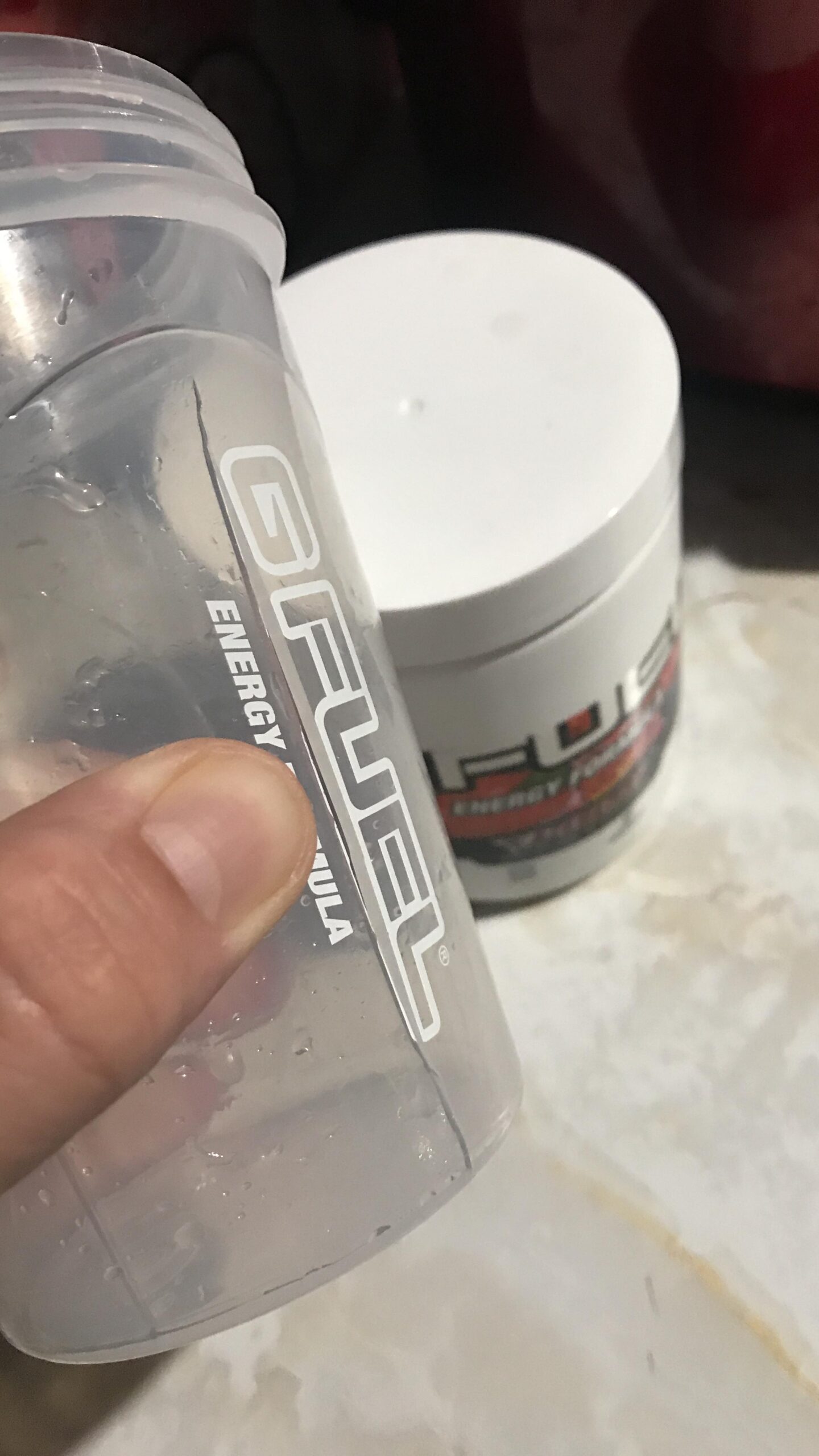 G FUEL Winter White 2.0 Shaker Bottle, Drink Mixer for Pre Workout, Protein, Smoothie, Meal Replacement Shakes, Energy Powder- 24 oz customer photo 2