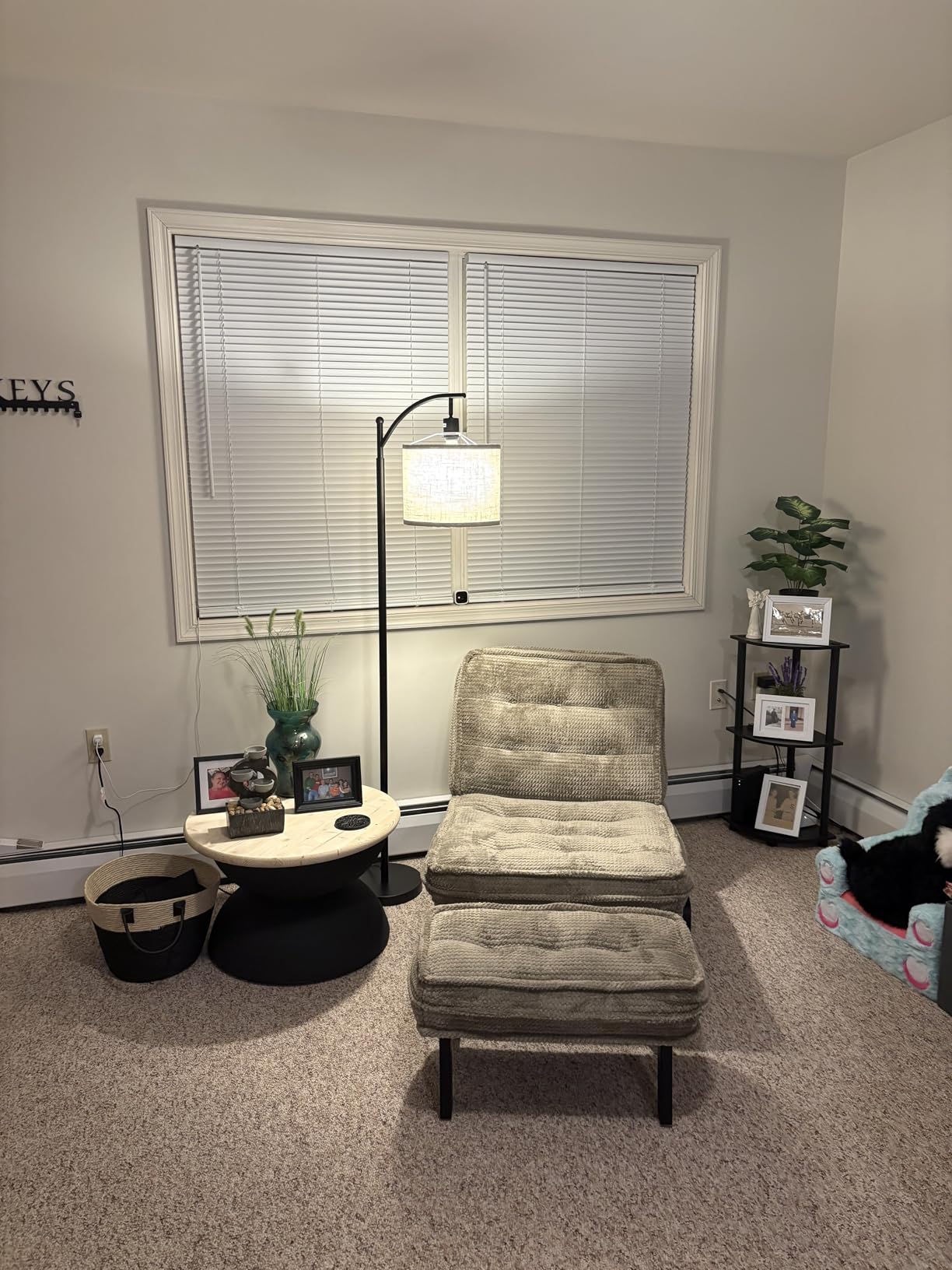 ANJ 3-Position Adjustable Accent Floor Chair Set of 2 with Ottoman, Ergonomic Stable Lounge Chairs for Adults, Thick Cushioned Comfy Reading Chair with Footrest for Living Room Bedroom, Black customer photo 1