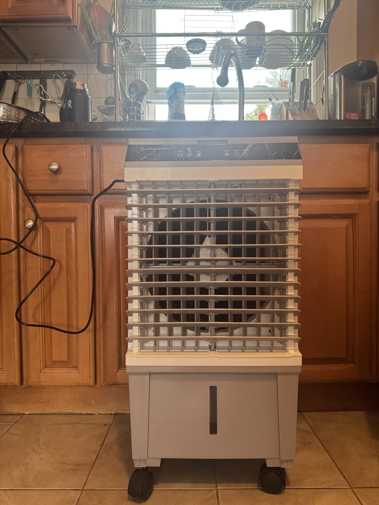 Swamp Cooler, 1800 CFM Evaporative Air Cooler with 5.3 Gal Water Tank, 6 Ice Packs, 2 Modes, 3 Speeds, 120 Oscillation, Remote Control, 12H Timer, Air Cooler for Bedroom, Home, Office, Kitchen customer photo 1