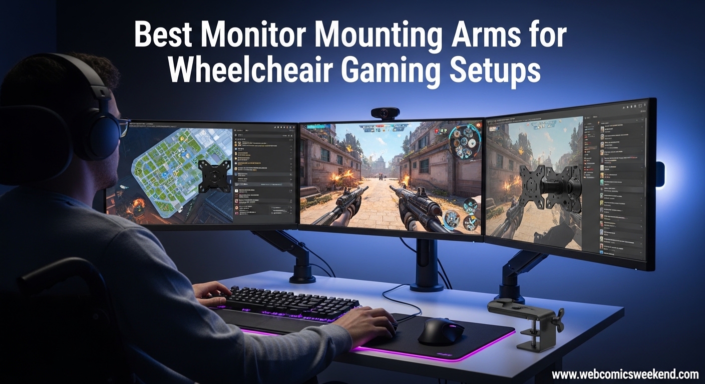 Best Monitor Mounting Arms for Wheelchair Gaming Setups