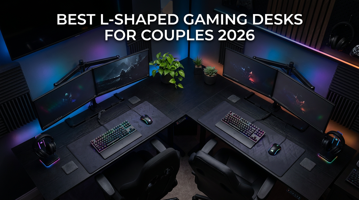 Best L-shaped gaming desks for shared couple setups