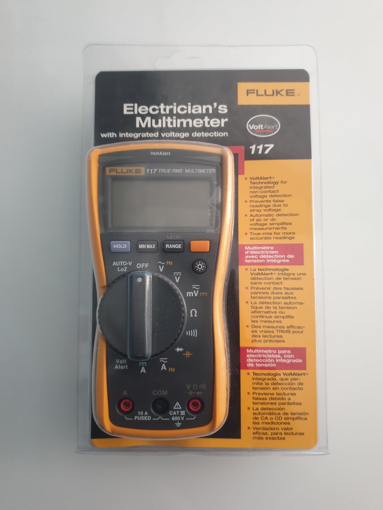 Fluke 117 Digital Multimeter, Non-Contact AC Voltage Detection, Measures Resistance/Continuity/Frequency/Capacitance/Min Max Average, Automatic AC/DC Selection, Low Impedance Mode customer photo 2