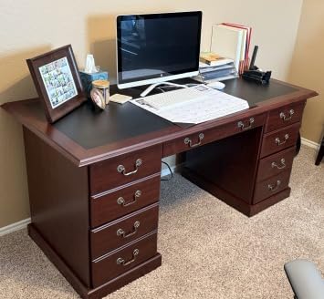 Sauder Heritage Hill Executive Desk, Classic Cherry finish customer photo 1